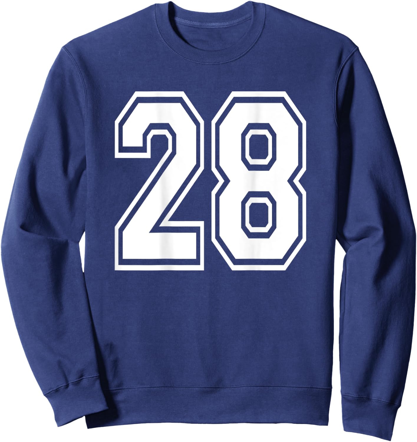 Number 28 Sports Player Number BACK Of Shirt Only Sweatshirt - Sweatshirt | Navy