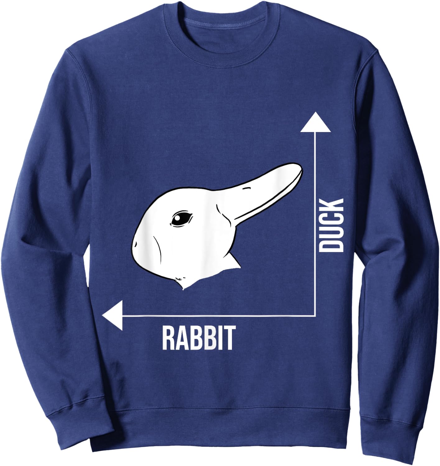 Rabbit Duck Illusion Philosopher Sweatshirt - Sweatshirt | Navy