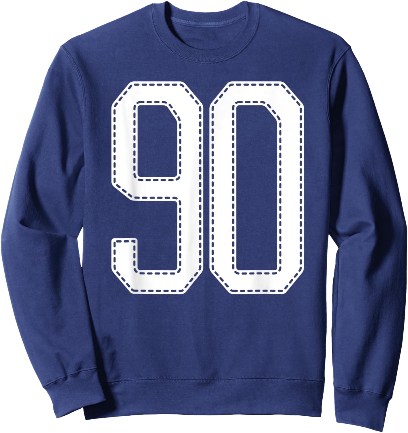 Official Team League #90 Jersey Number 90 Sports Jersey Sweatshirt - Sweatshirt | Navy