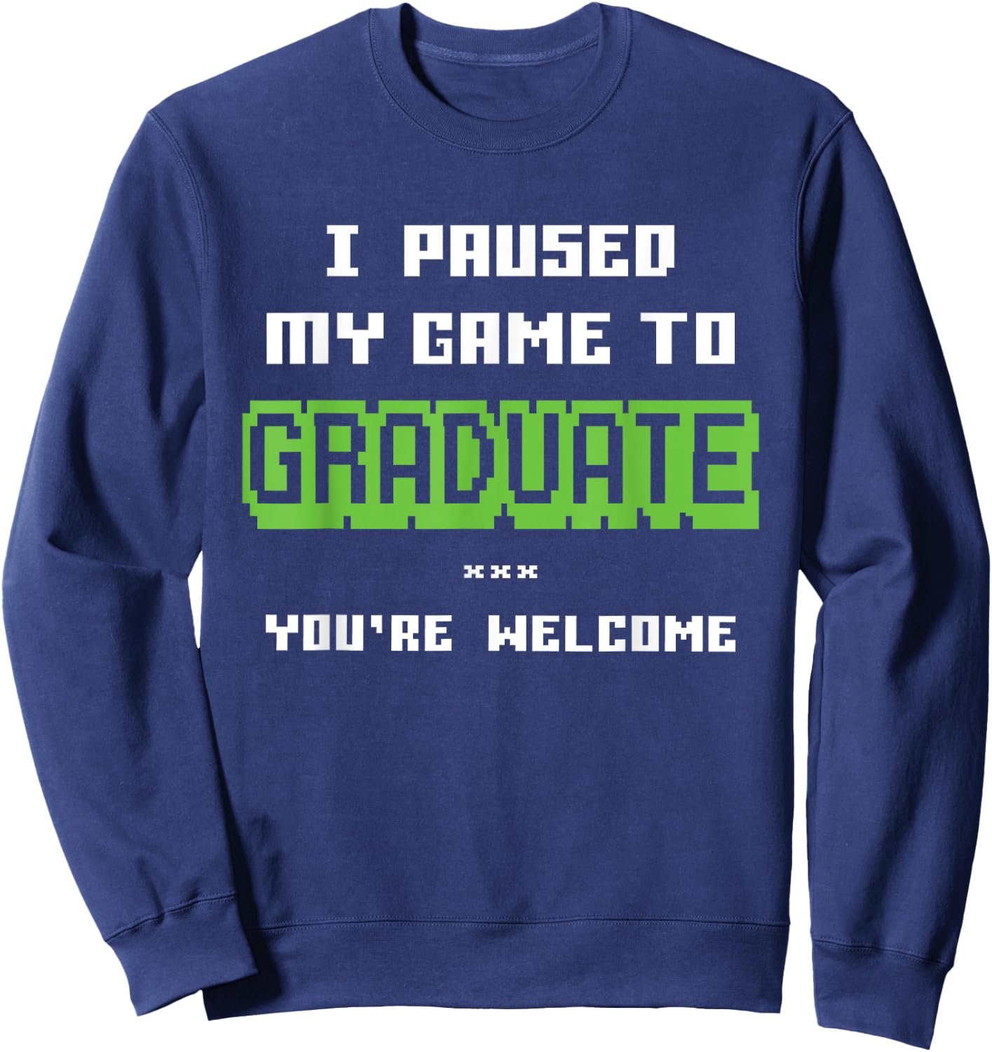 Funny 2025 Gamer Graduate Graduation Sweatshirt - Sweatshirt | Navy