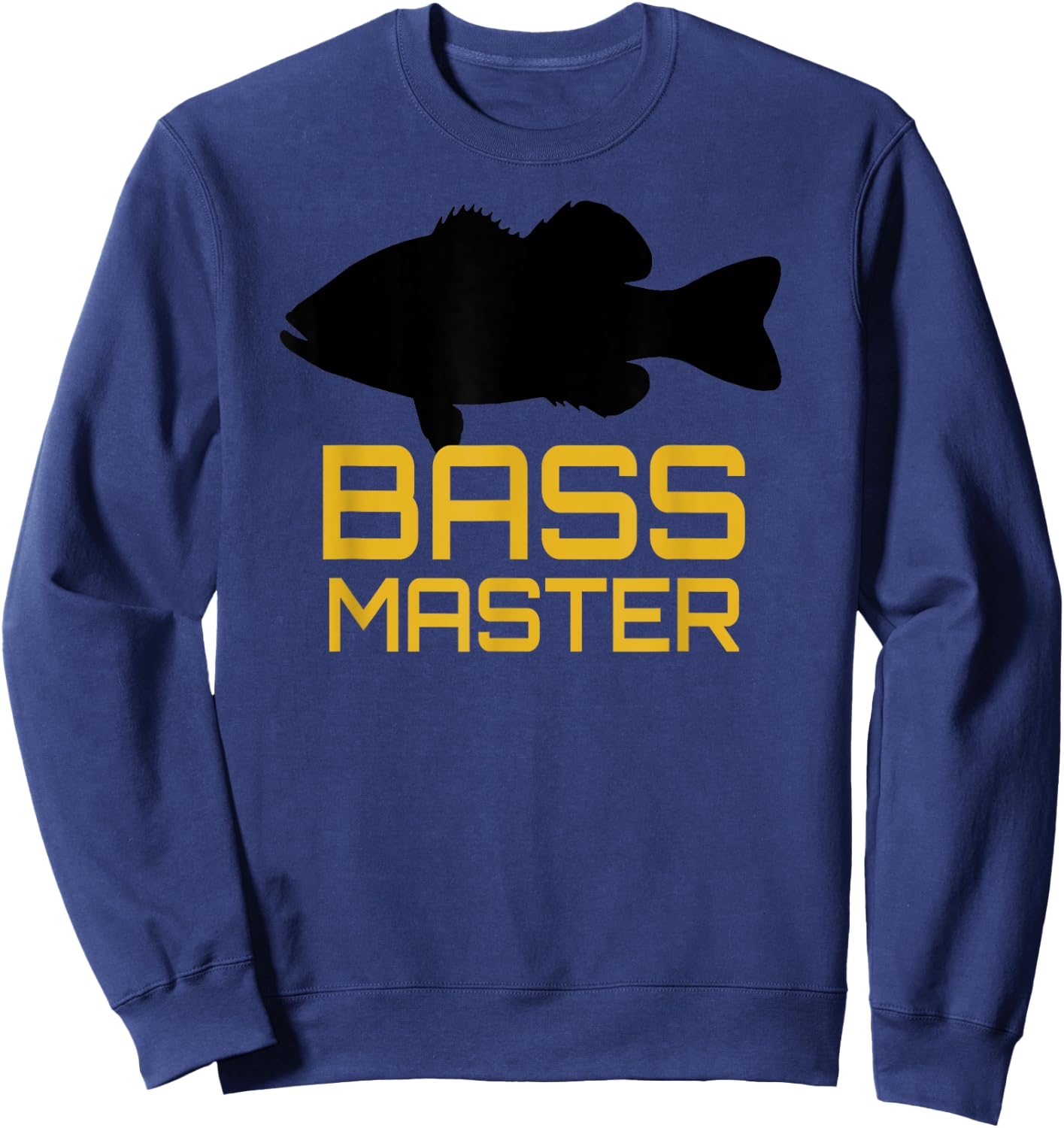 Bass Master Fishing Shirt Tackle Gear Lure Largemouth Bass Sweatshirt - Sweatshirt | Navy
