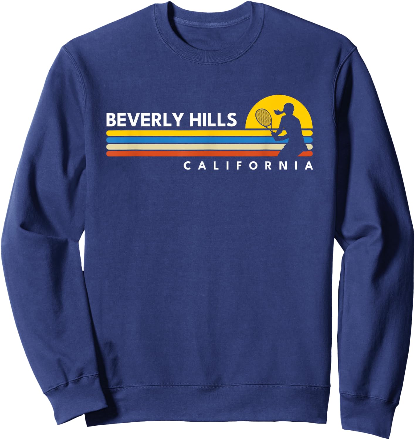 Beverly Hills CA Vintage Retro Souvenirs Sweatshirt - Sweatshirt | Navy