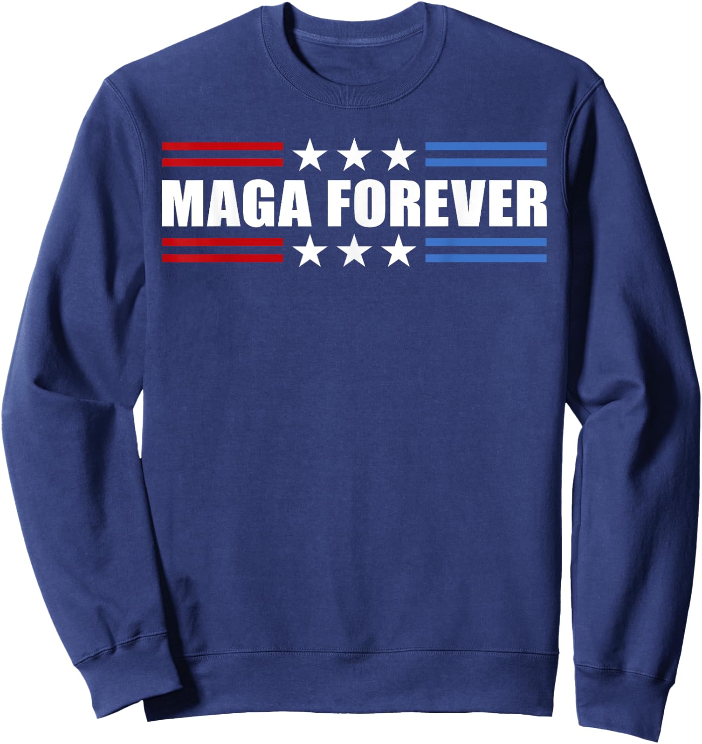 Maga Forever American Flag Maga Forever Sweatshirt - Sweatshirt | Navy