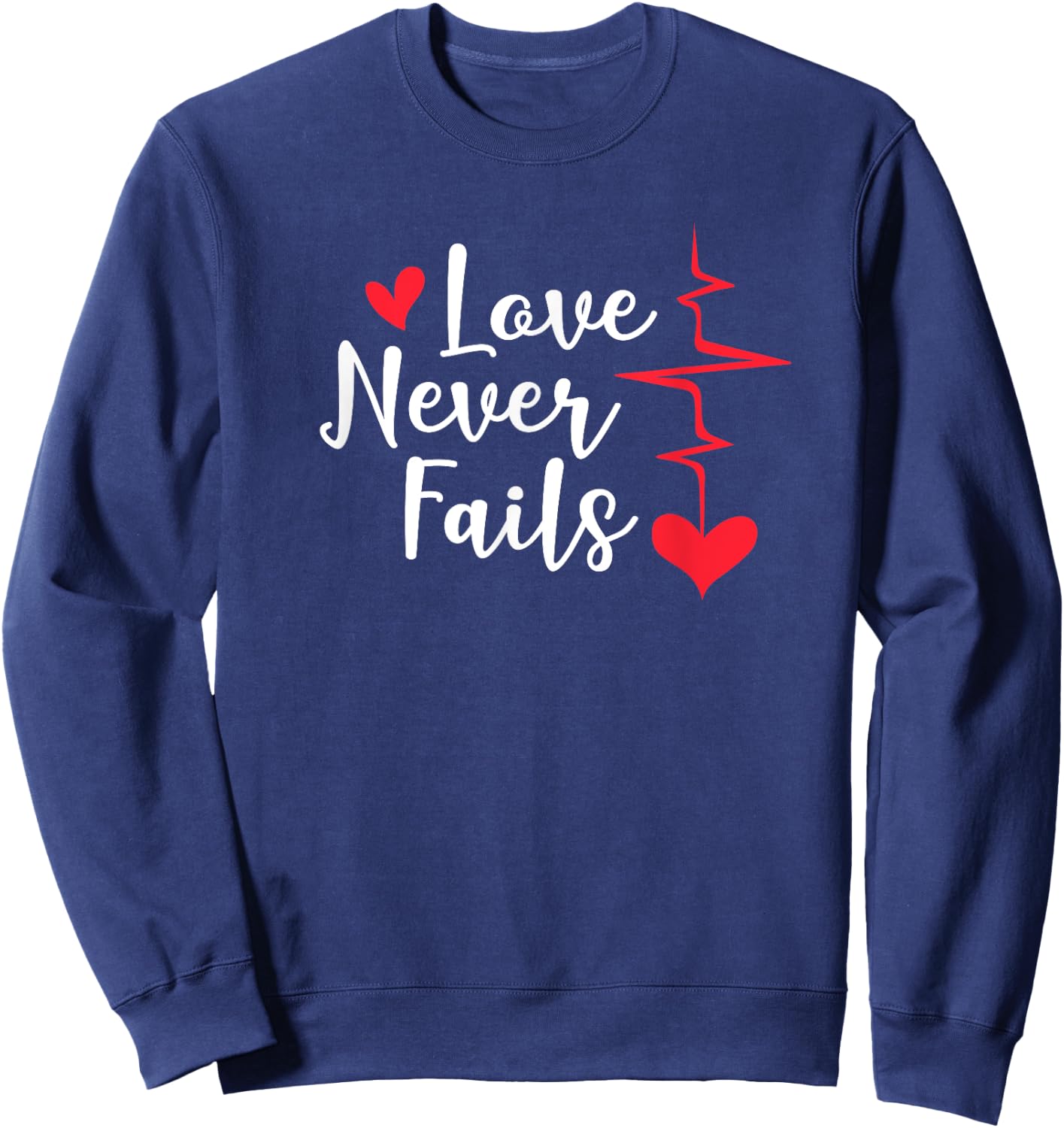 Love Never Fails Sweatshirt - Sweatshirt | Navy