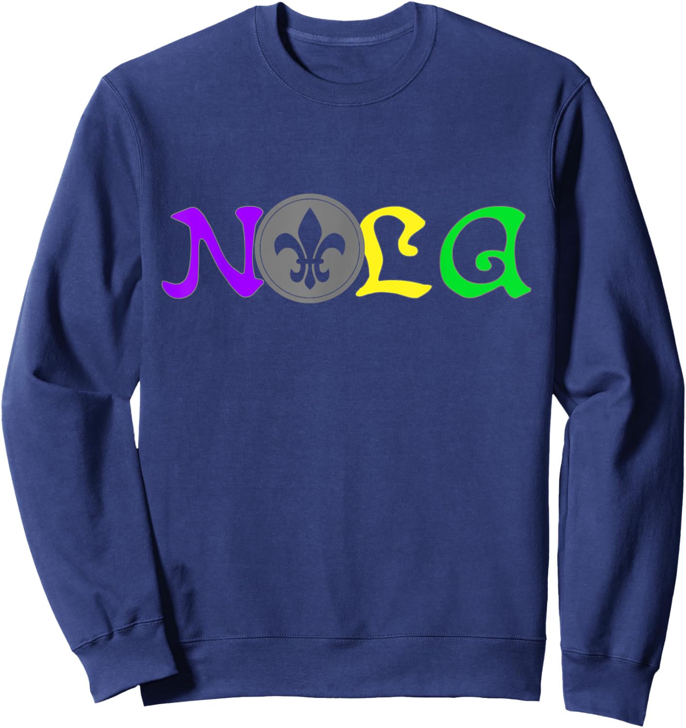 NOLA | New Orleans Mardi Gras | 504 Sweatshirt - Sweatshirt | Navy