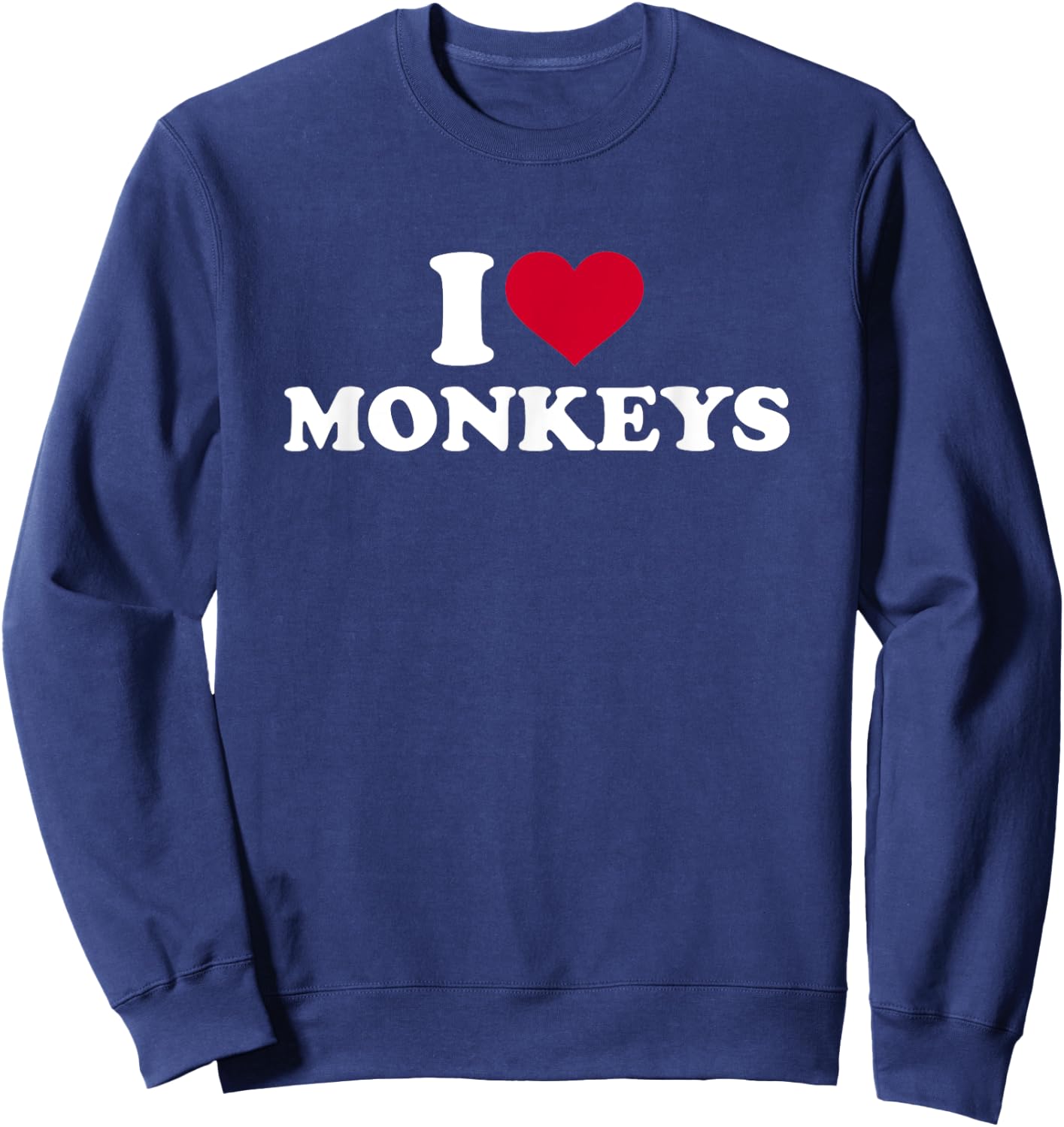 I love monkeys Sweatshirt - Sweatshirt | Navy