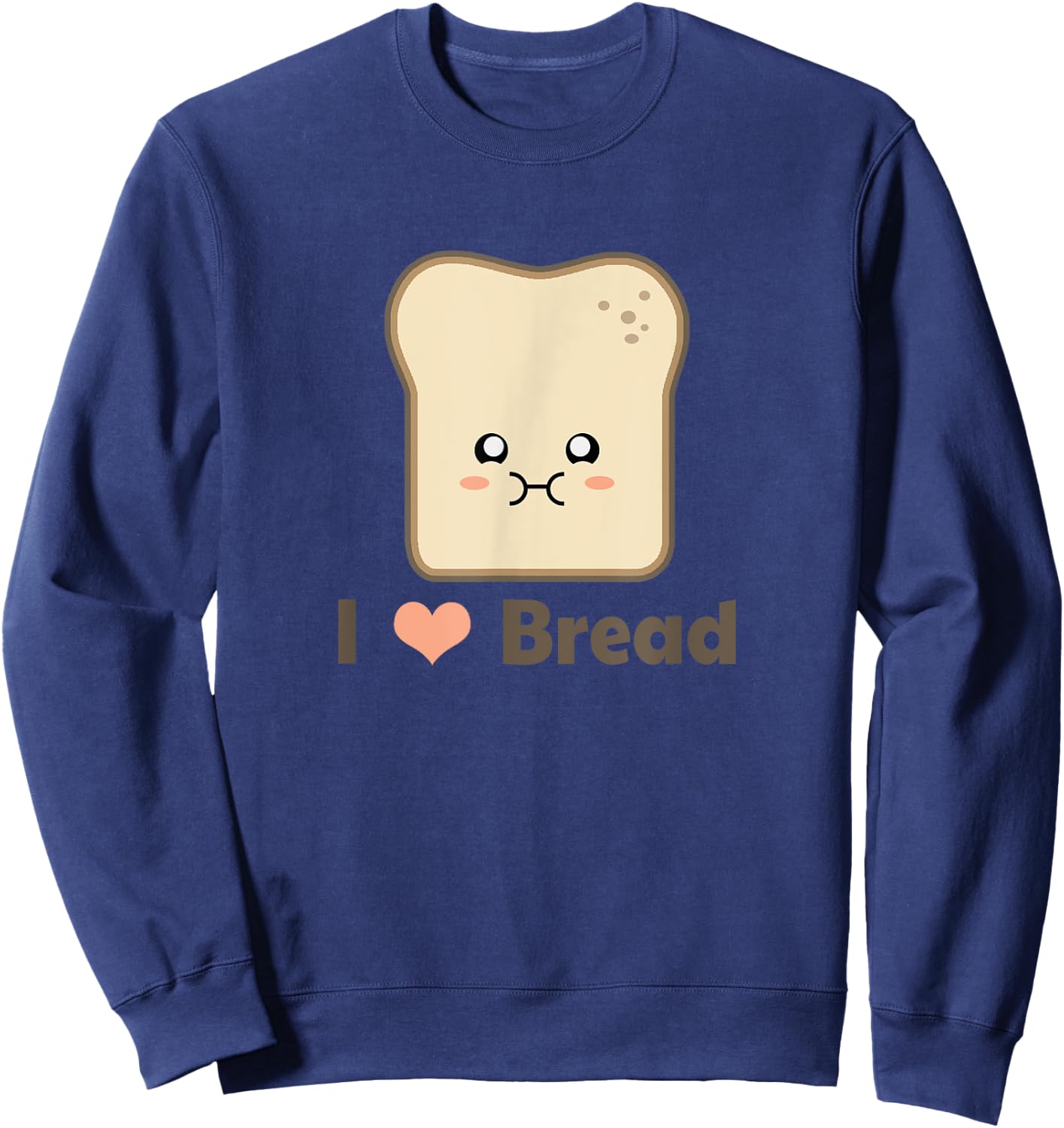Kawaii I Love Bread Sweatshirt - Sweatshirt | Navy