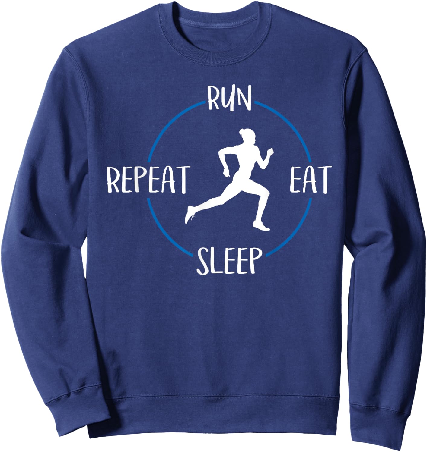 Run Eat Sleep Repeat Gift Runners & Joggers Sweatshirt - Sweatshirt | Navy