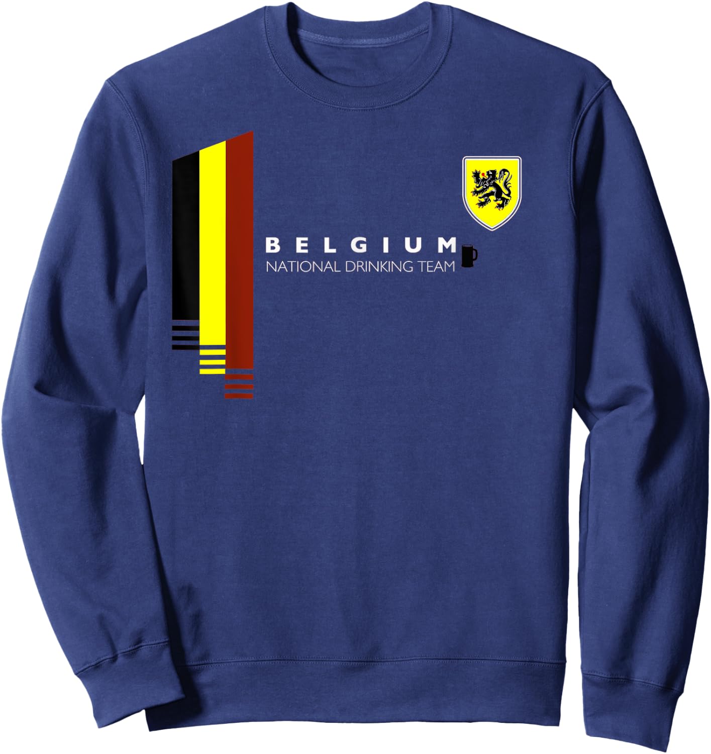 Belgium National Drinking Team | Belgian Beer Pride Sweatshirt - Sweatshirt | Navy