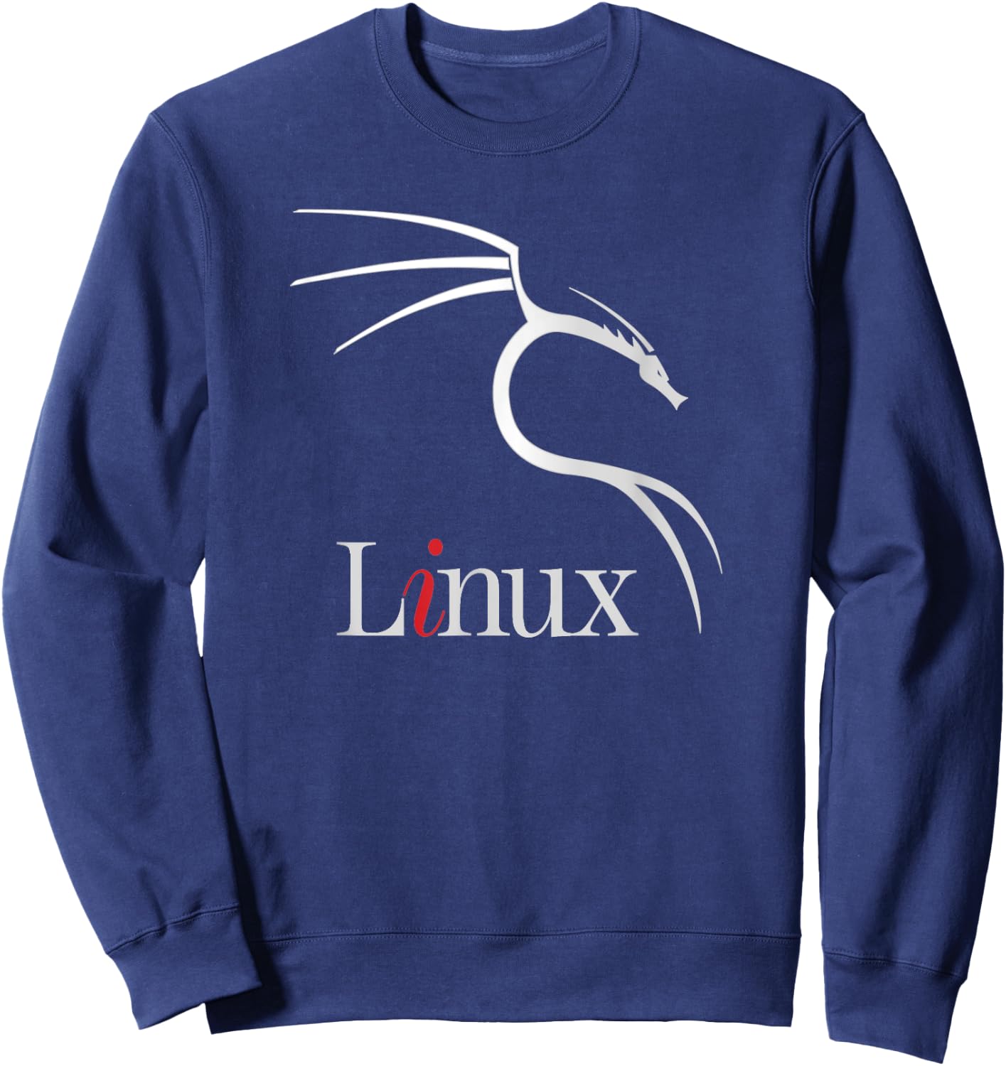 Kali Linux tagline w/ White Dragon OpenSource Os Sweatshirt - Sweatshirt | Navy