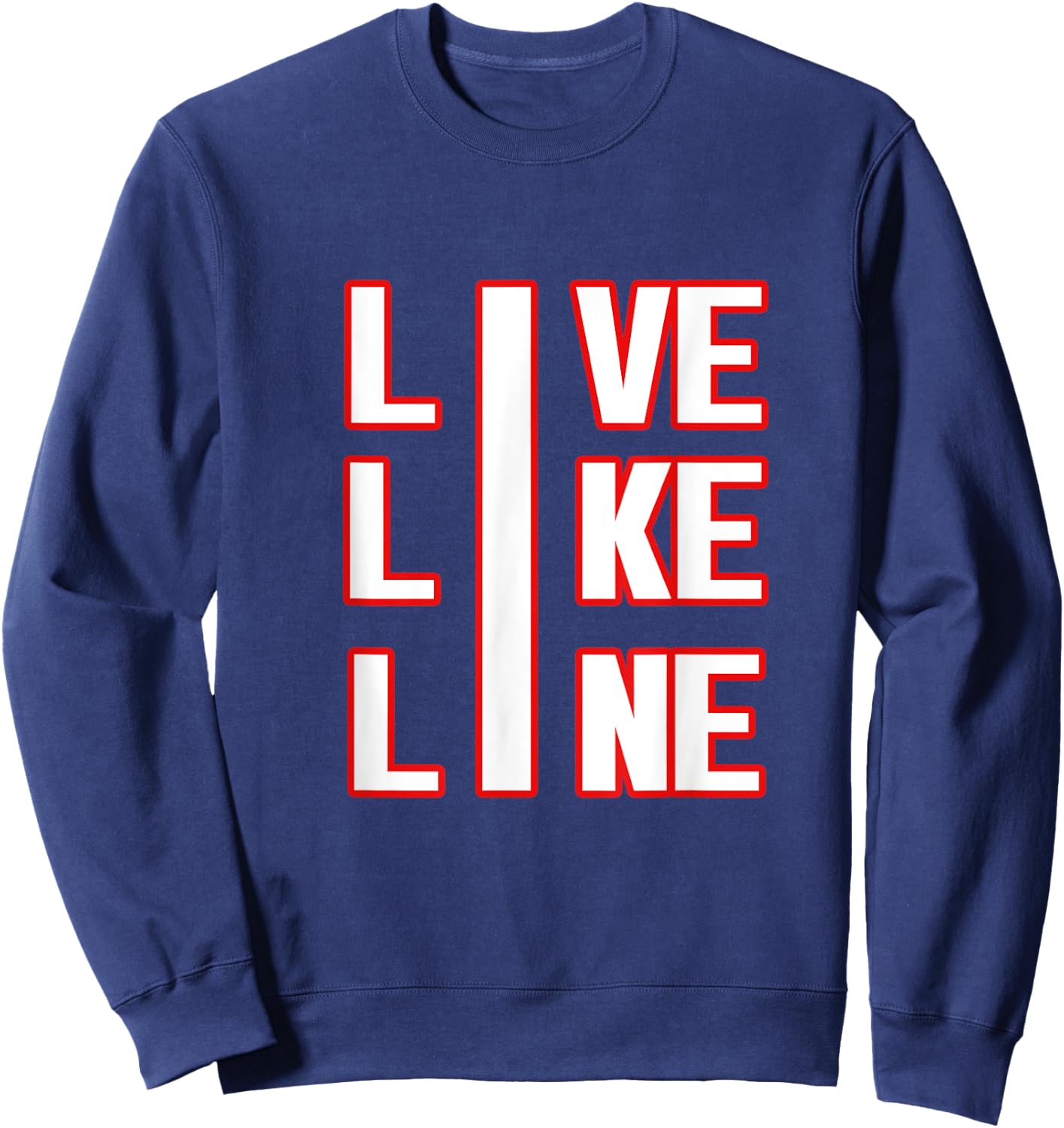 Live Like Line Volleyball shirt 2 Sweatshirt - Sweatshirt | Navy