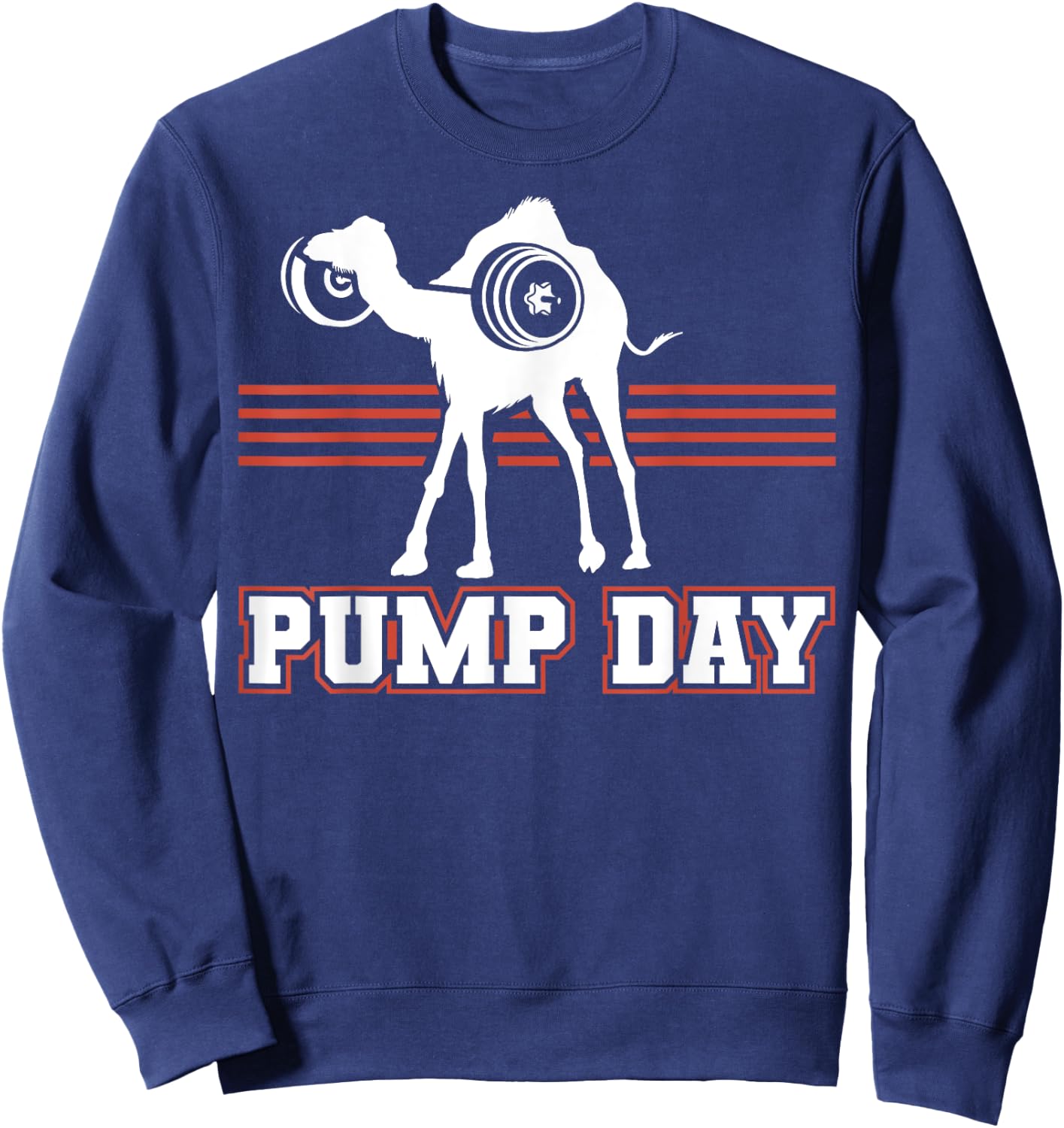 Workout Hump Pump Day Camel Gift Weight Lifters Sweatshirt - Sweatshirt | Navy