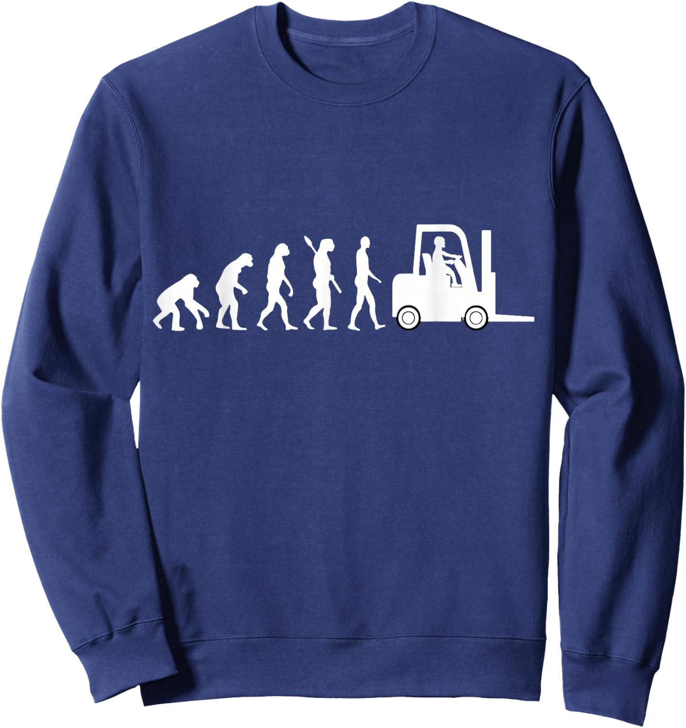 Forklift Driver Fork Hoist Evolution Warehouse Worker Sweatshirt - Sweatshirt | Navy