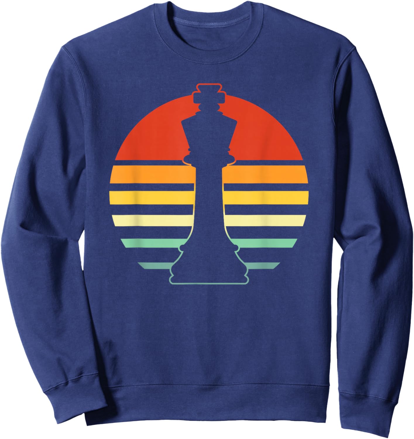 Retro Chess King Sweatshirt - Sweatshirt | Navy