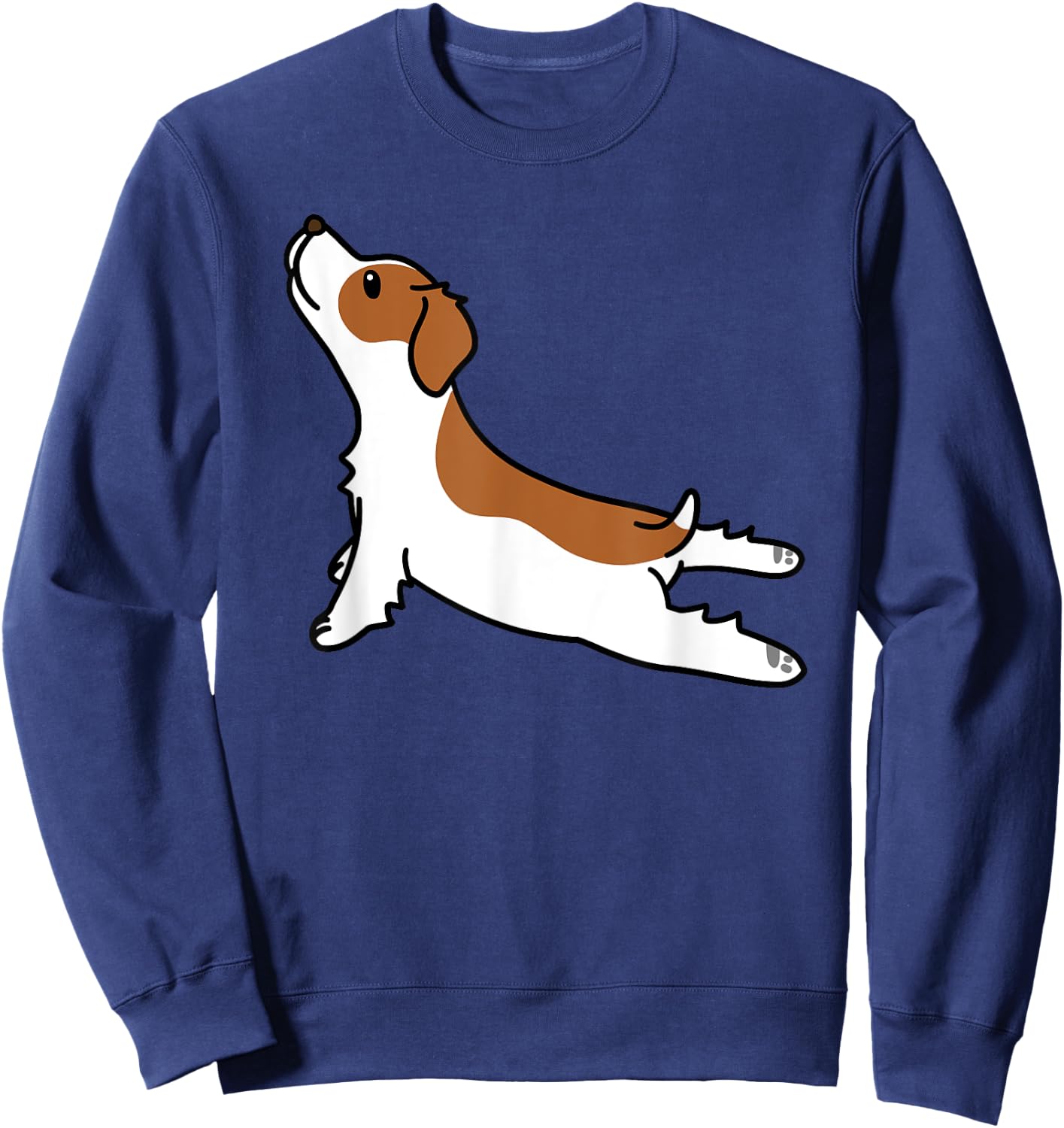 Epagneul Breton Yoga Pose Funny Dog Gift Sweatshirt - Sweatshirt | Navy