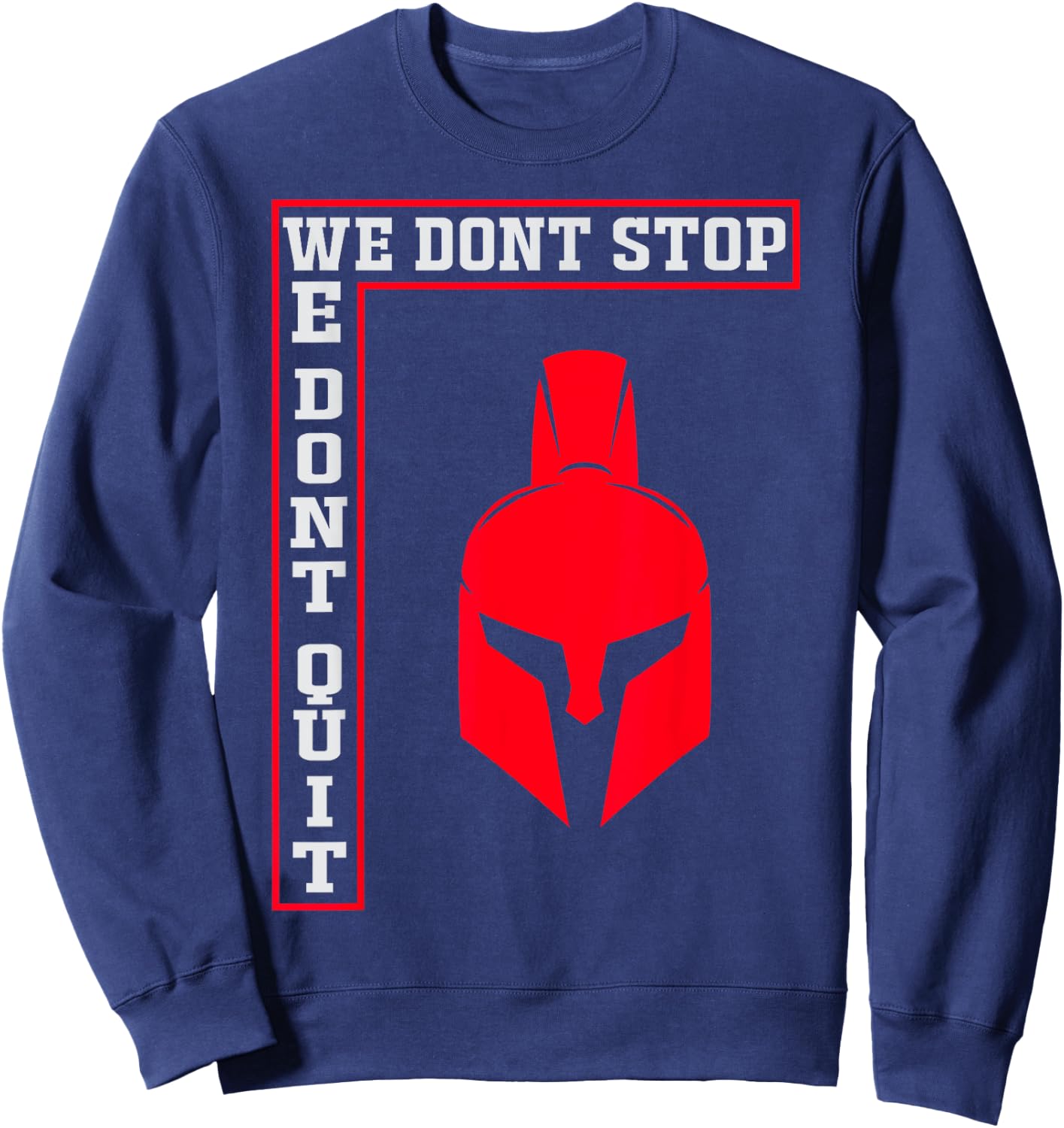 Spartan T Shirt, Motivational T Shirt, Workout Sweatshirt - Sweatshirt | Navy
