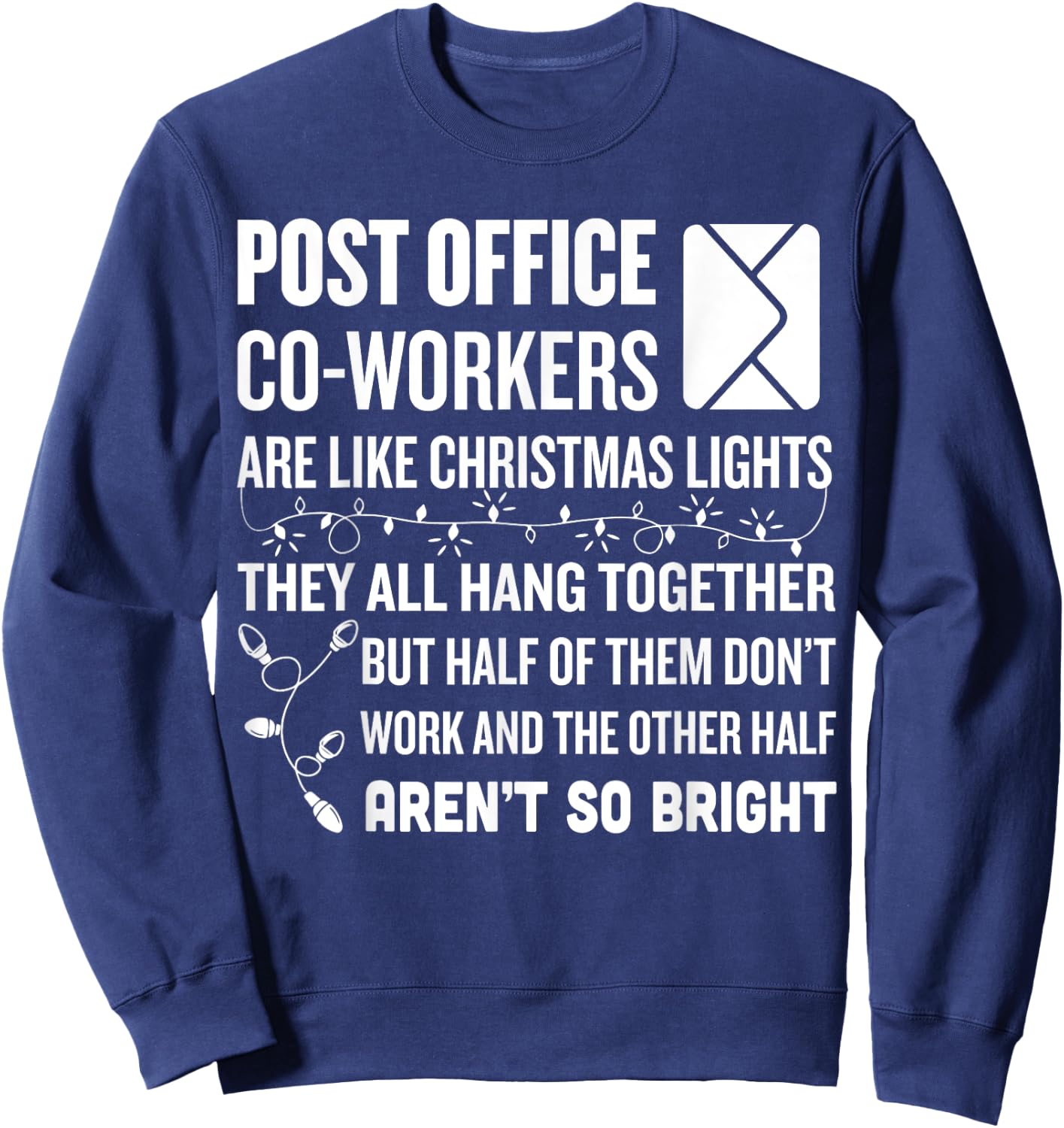 Funny Holiday Postal Worker Christmas Design Sweatshirt - Sweatshirt | Navy