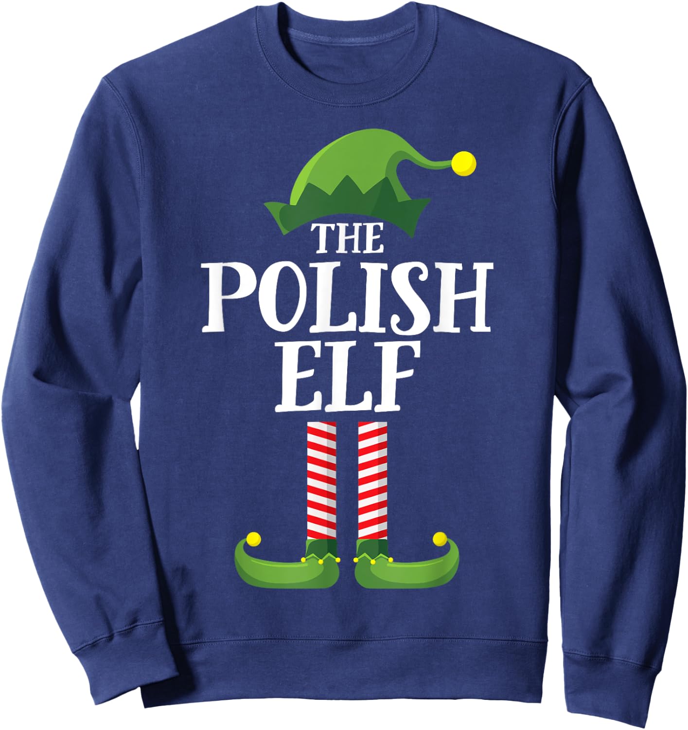 Polish Elf Matching Family Group Christmas Party Pyjamas Sweatshirt - Sweatshirt | Navy