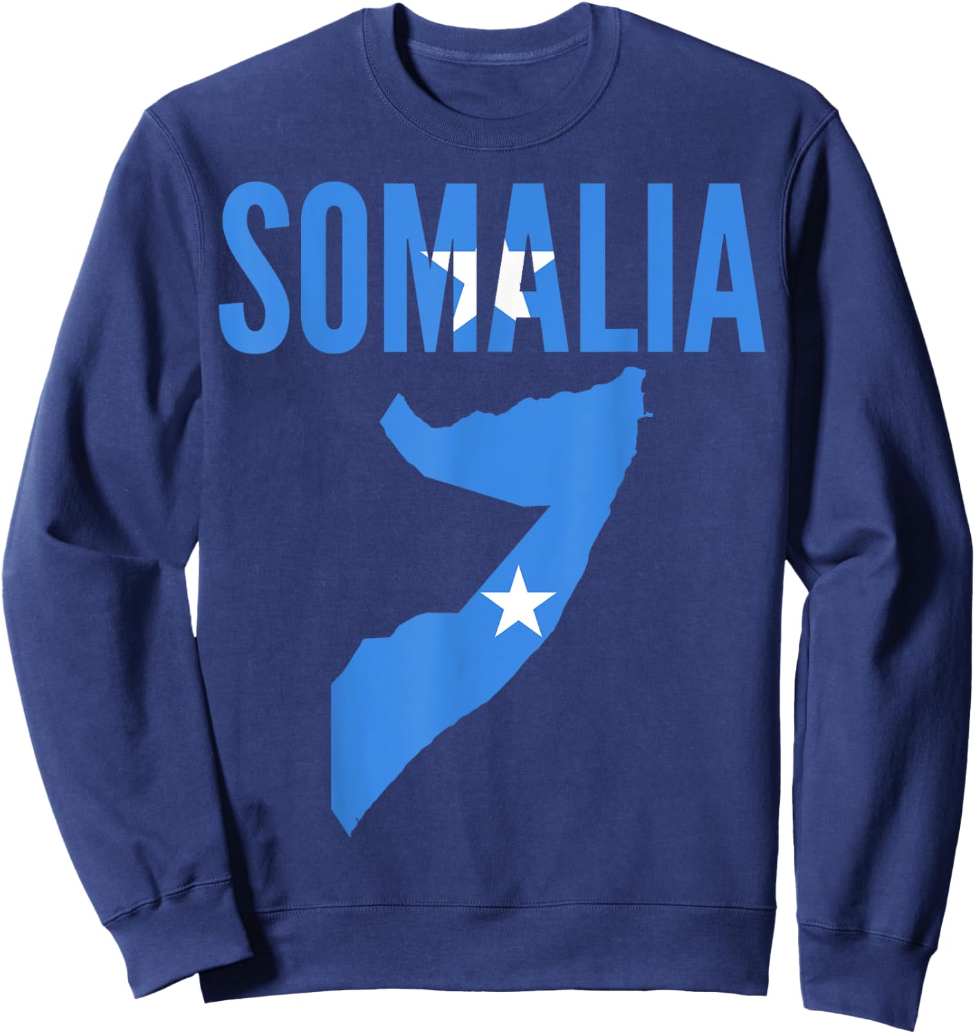 Somali - Somalia Country Map Flag Sweatshirt - Sweatshirt | Navy