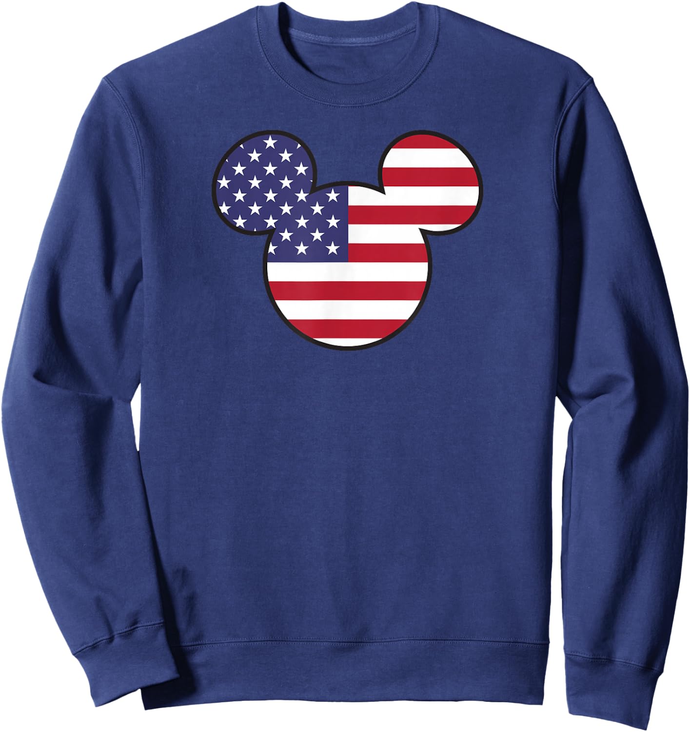 Disney Mickey American Flag Sweatshirt - Sweatshirt | Navy
