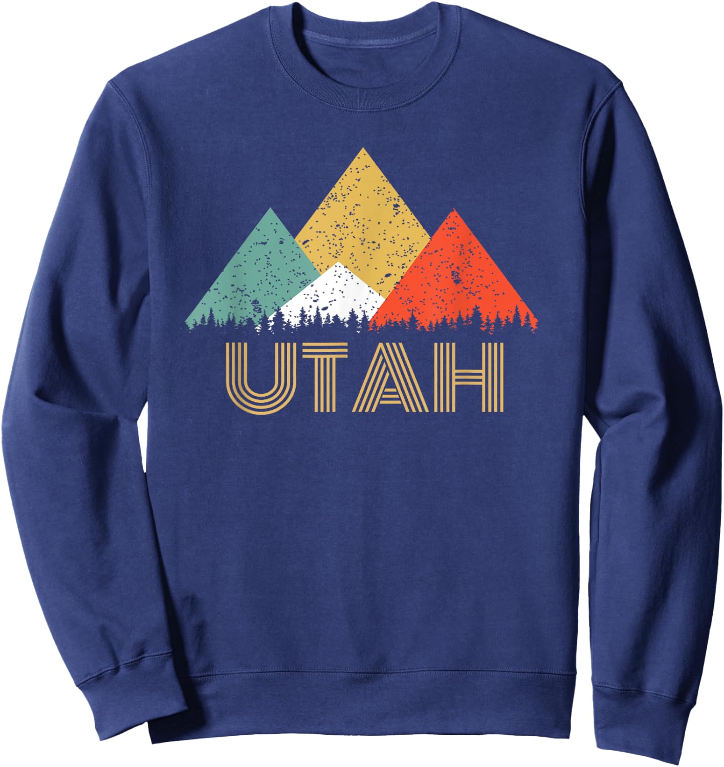 Retro Utah Mountain T Shirt Women and Kids Sweatshirt - Sweatshirt | Navy