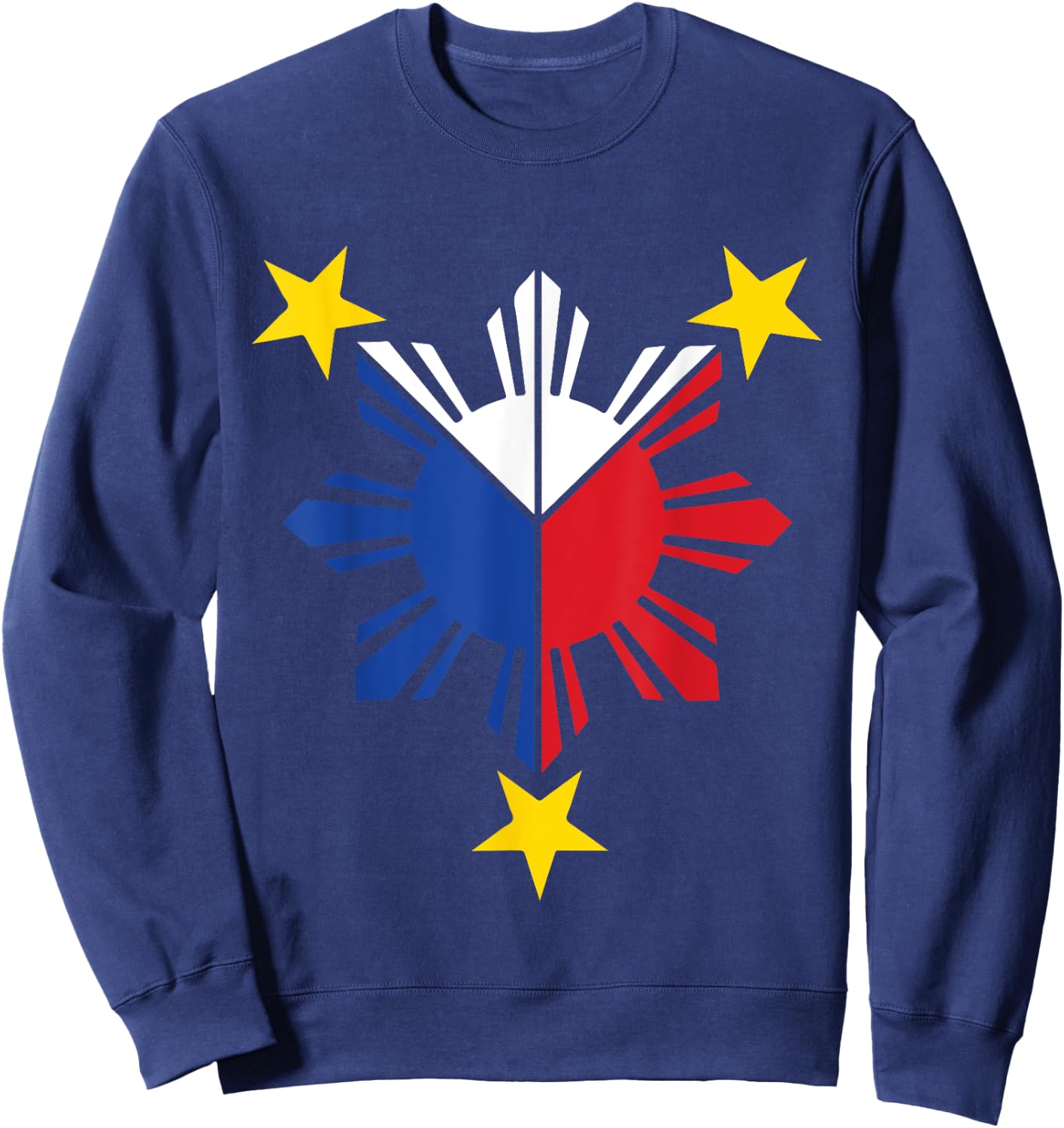 Pinoy Filipino Flag Stars and Sun Kids Sweatshirt - Sweatshirt | Navy
