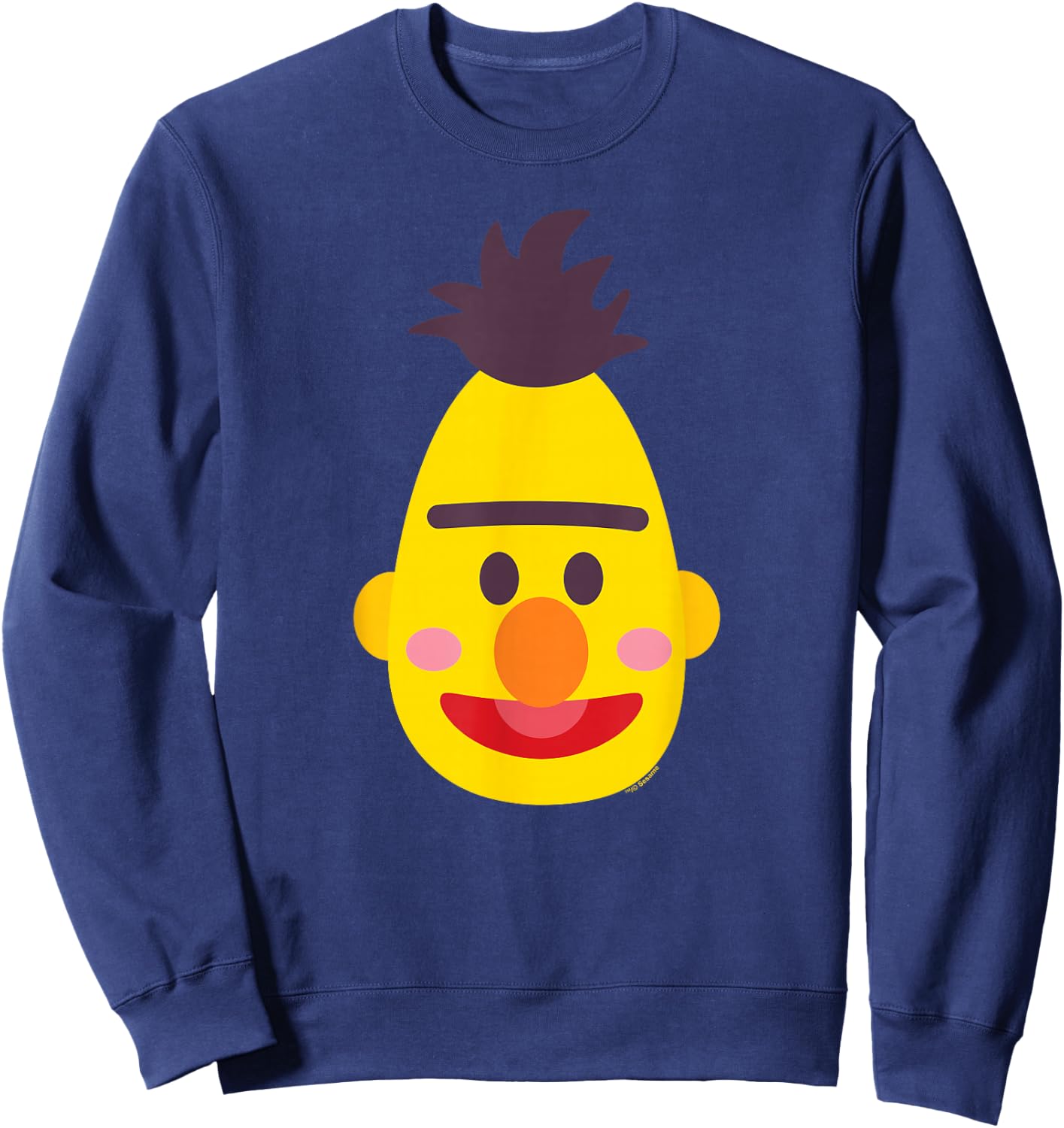 Sesame Street Bert Kawaii Face Halloween Costume Sweatshirt - Sweatshirt | Navy