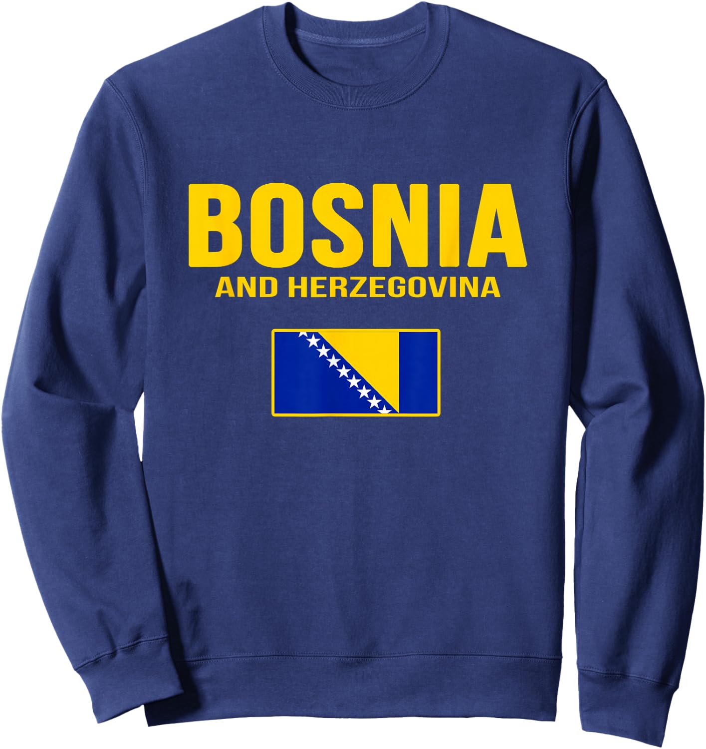 Bosnia Herzegovina Flag Sweatshirt - Sweatshirt | Navy