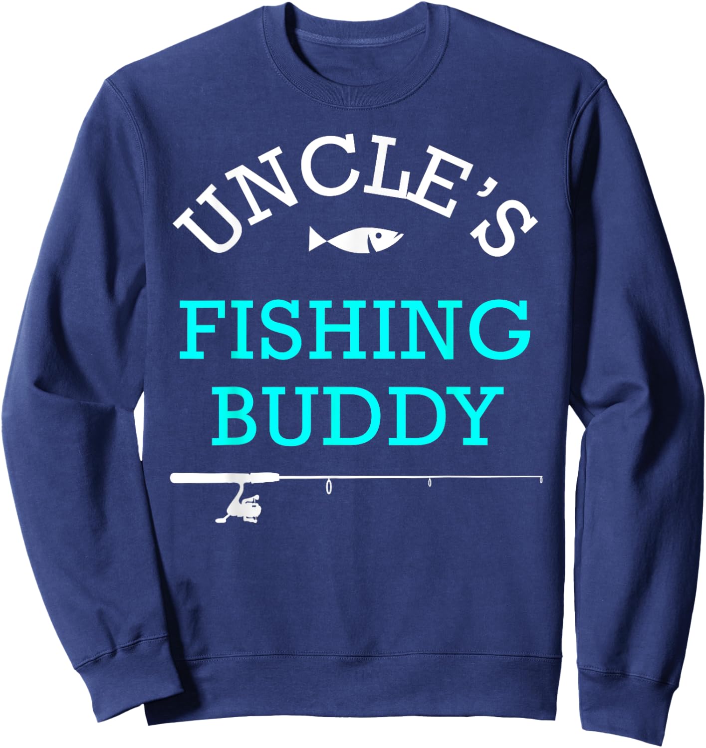 Uncles Fishing Buddy Shirt Cute Kids Gift Sweatshirt - Sweatshirt | Navy