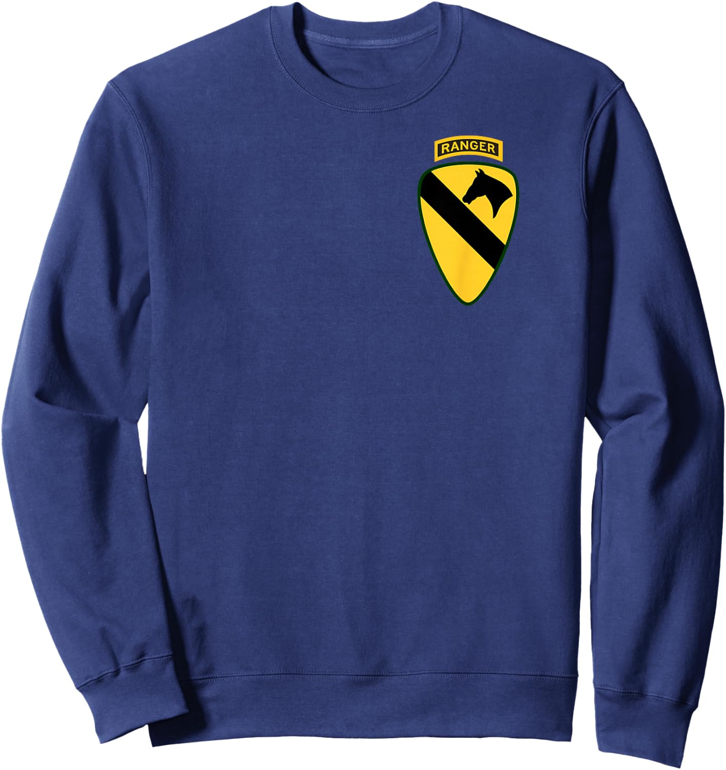 1st Cavalry Shirt - 1st CAV Shirt with Ranger Tab 1.0x Sweatshirt - Sweatshirt | Navy