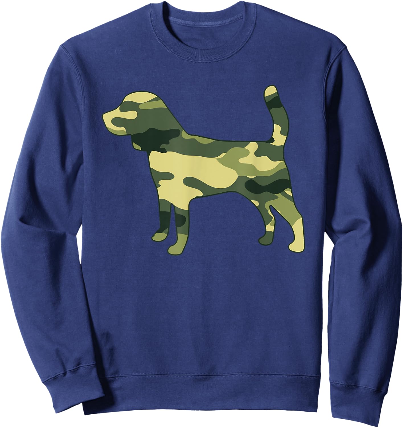 Military Beagle Camo Men Print US Puppy Dog Pet Veteran Gift Sweatshirt - Sweatshirt | Navy
