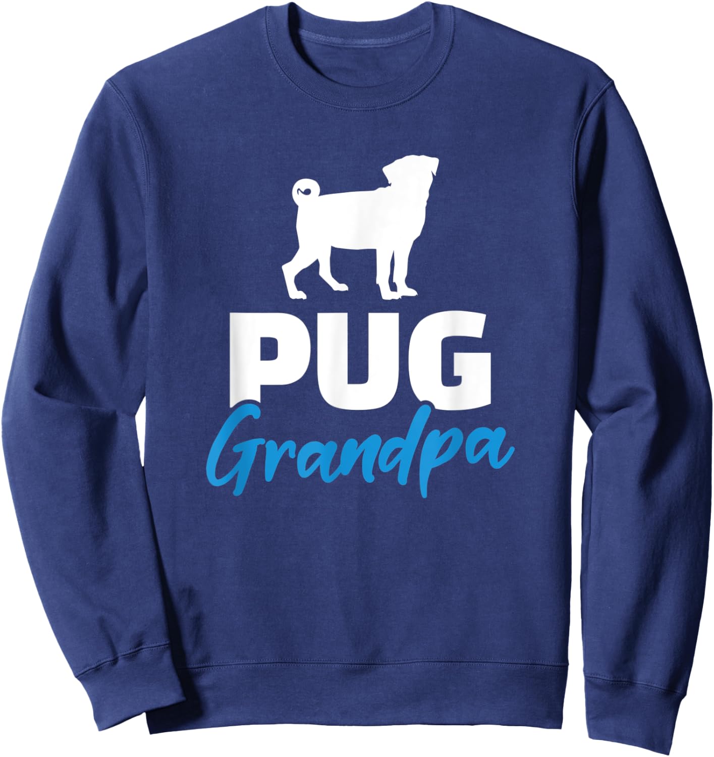 Pug Grandpa Sweatshirt - Sweatshirt | Navy
