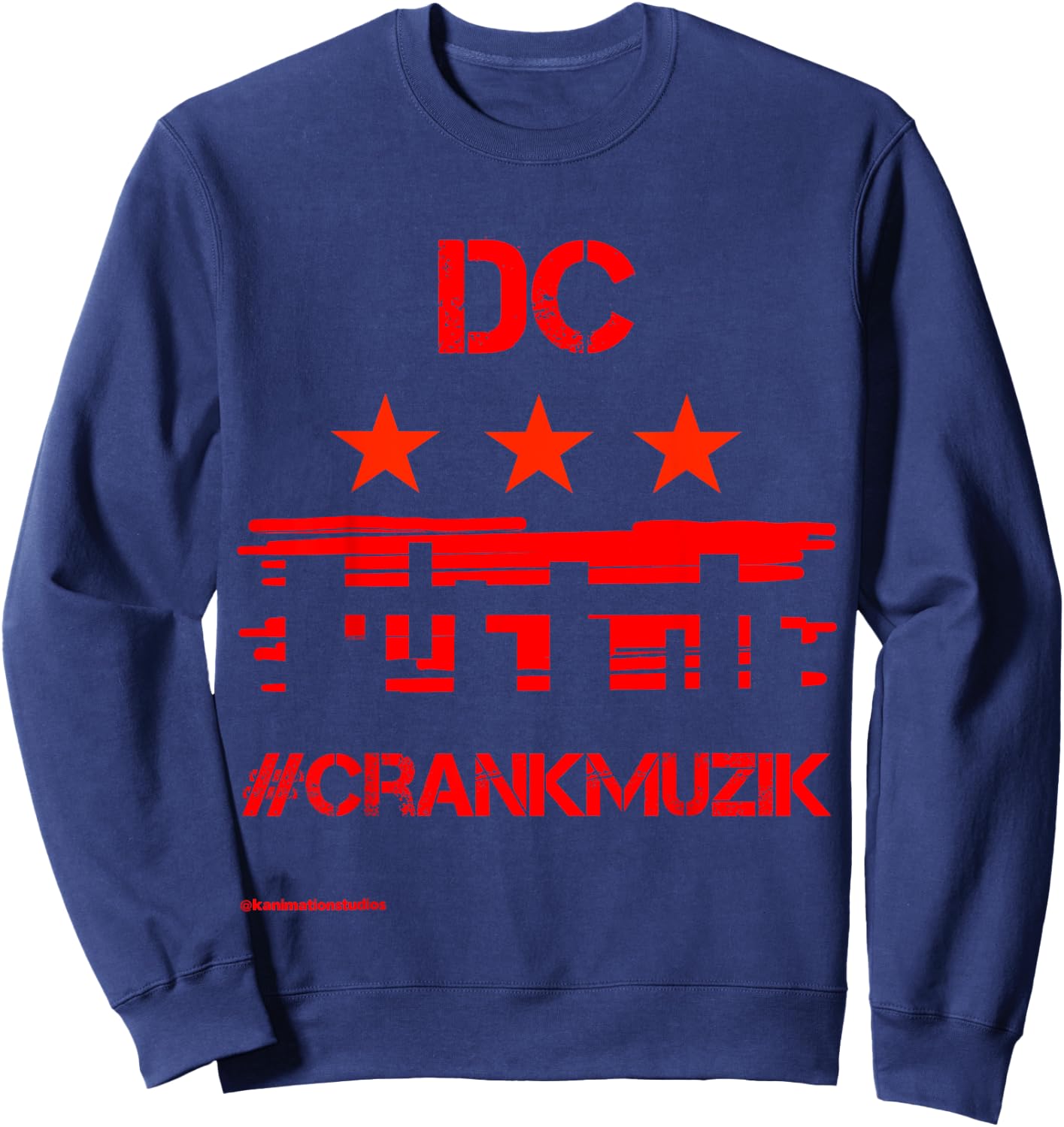 Washington DC Crank Music Go Go Men Women Sweatshirt - Sweatshirt | Navy