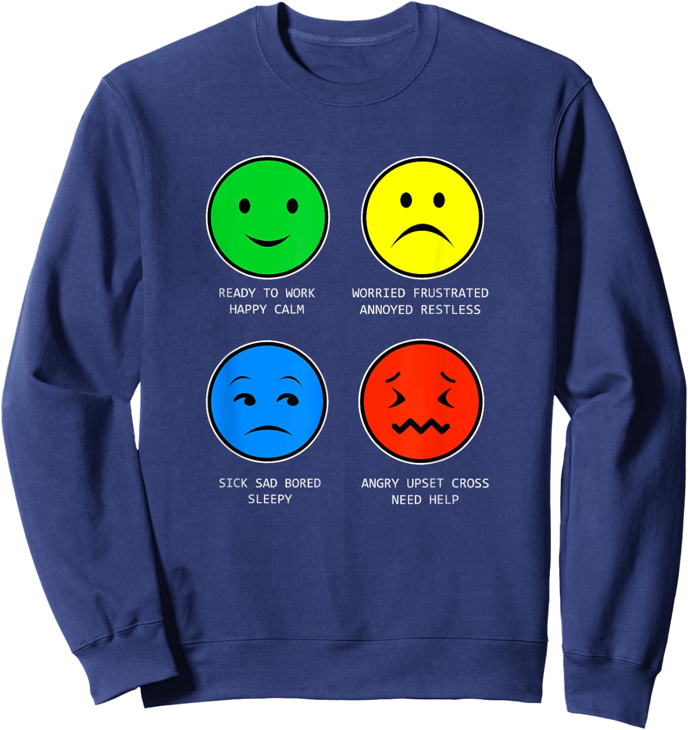 Self Regulation Mood Zone Occupational Therapist Sweatshirt - Sweatshirt | Navy