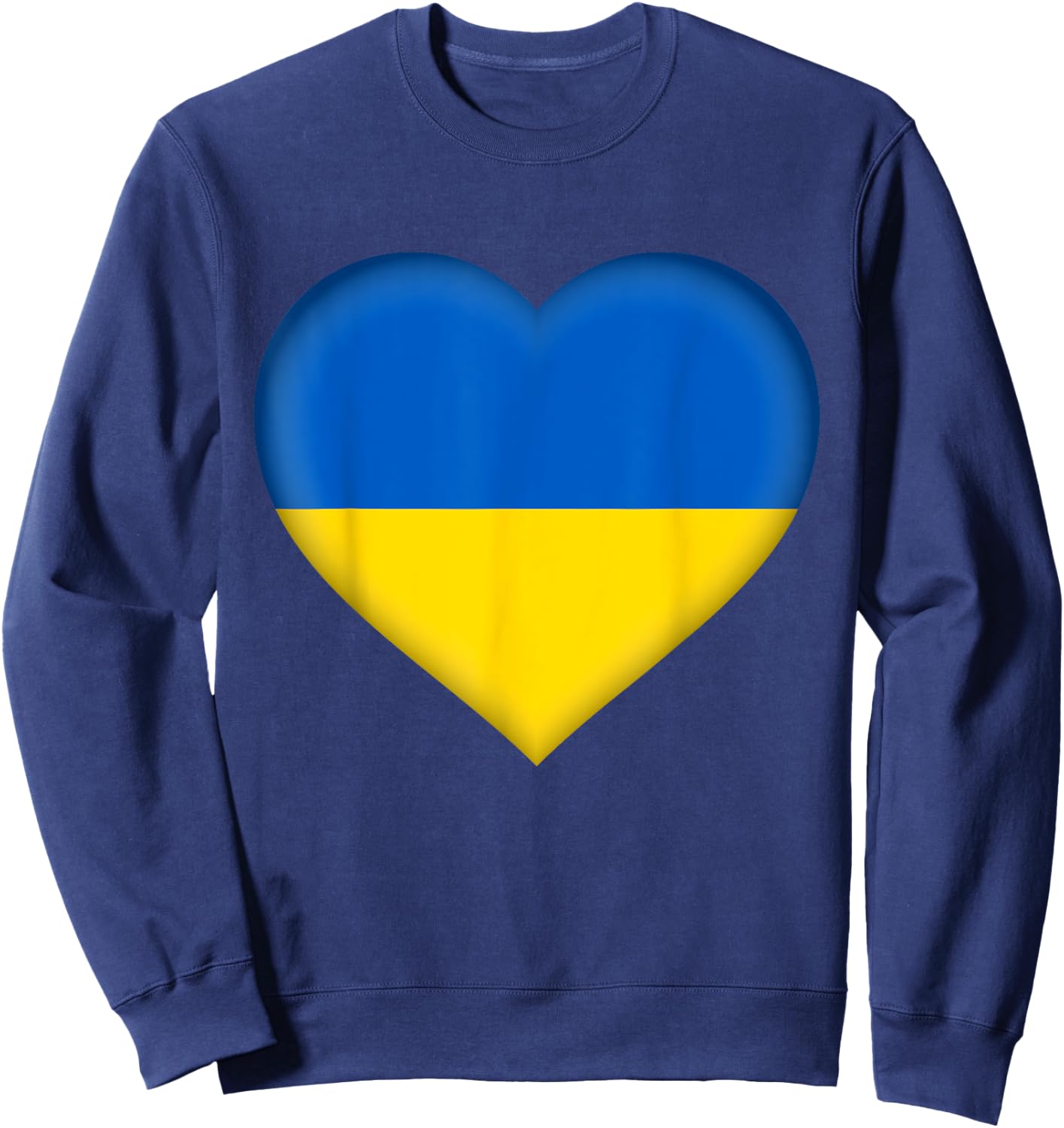 I Love Ukraine | Ukrainian Flag Heart Outfit Sweatshirt - Sweatshirt | Navy