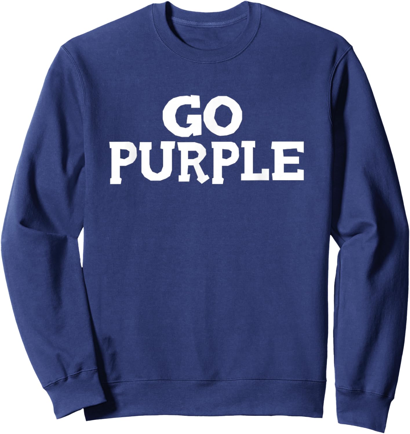 Go Purple Team Spirit Gear Color War Grape Wins The Game Fan Sweatshirt - Sweatshirt | Navy