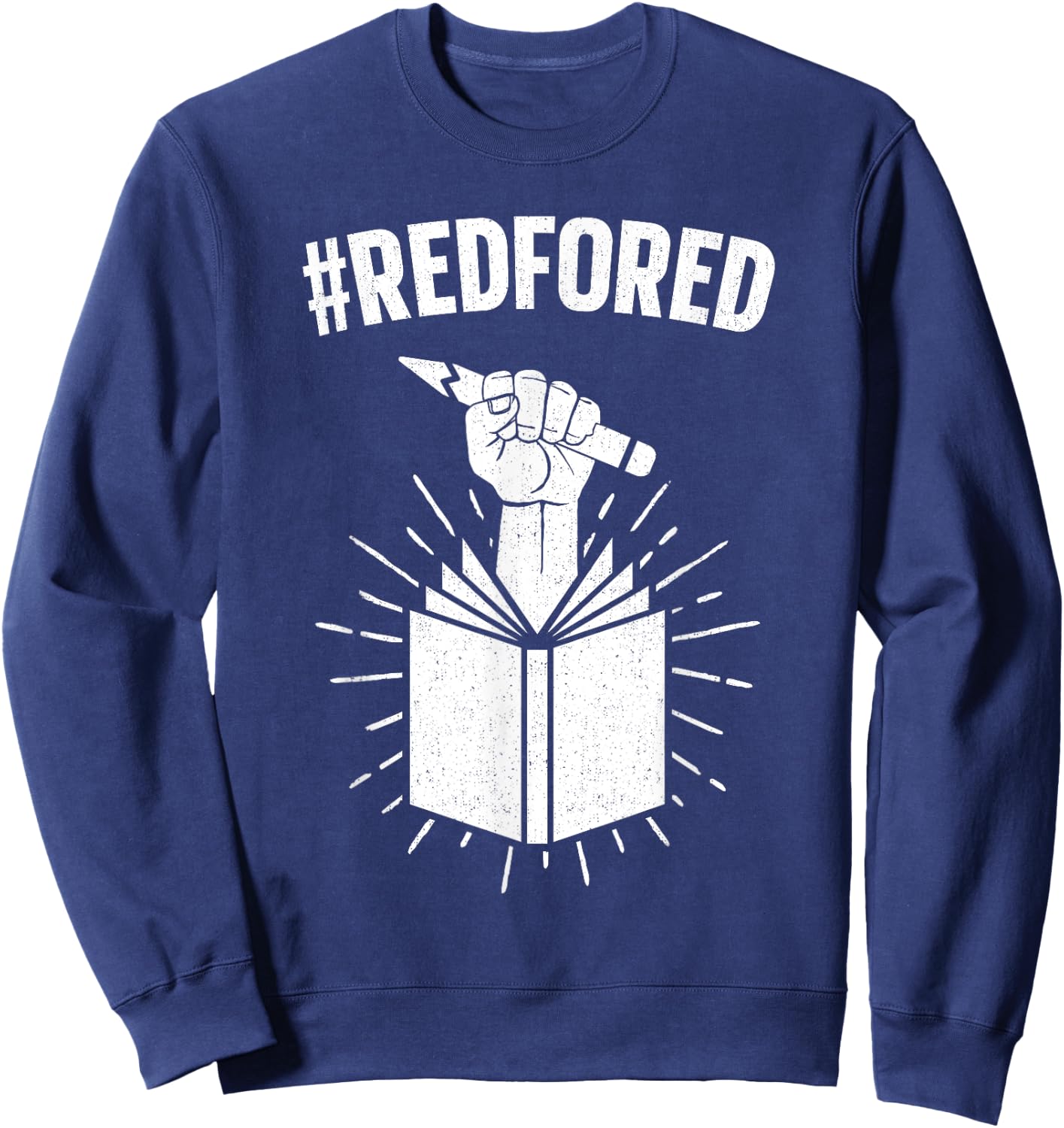 Red For Ed Teachers Strike Educator Walkout Shirt Men Women Girls Kids Sweatshirt - Sweatshirt | Navy