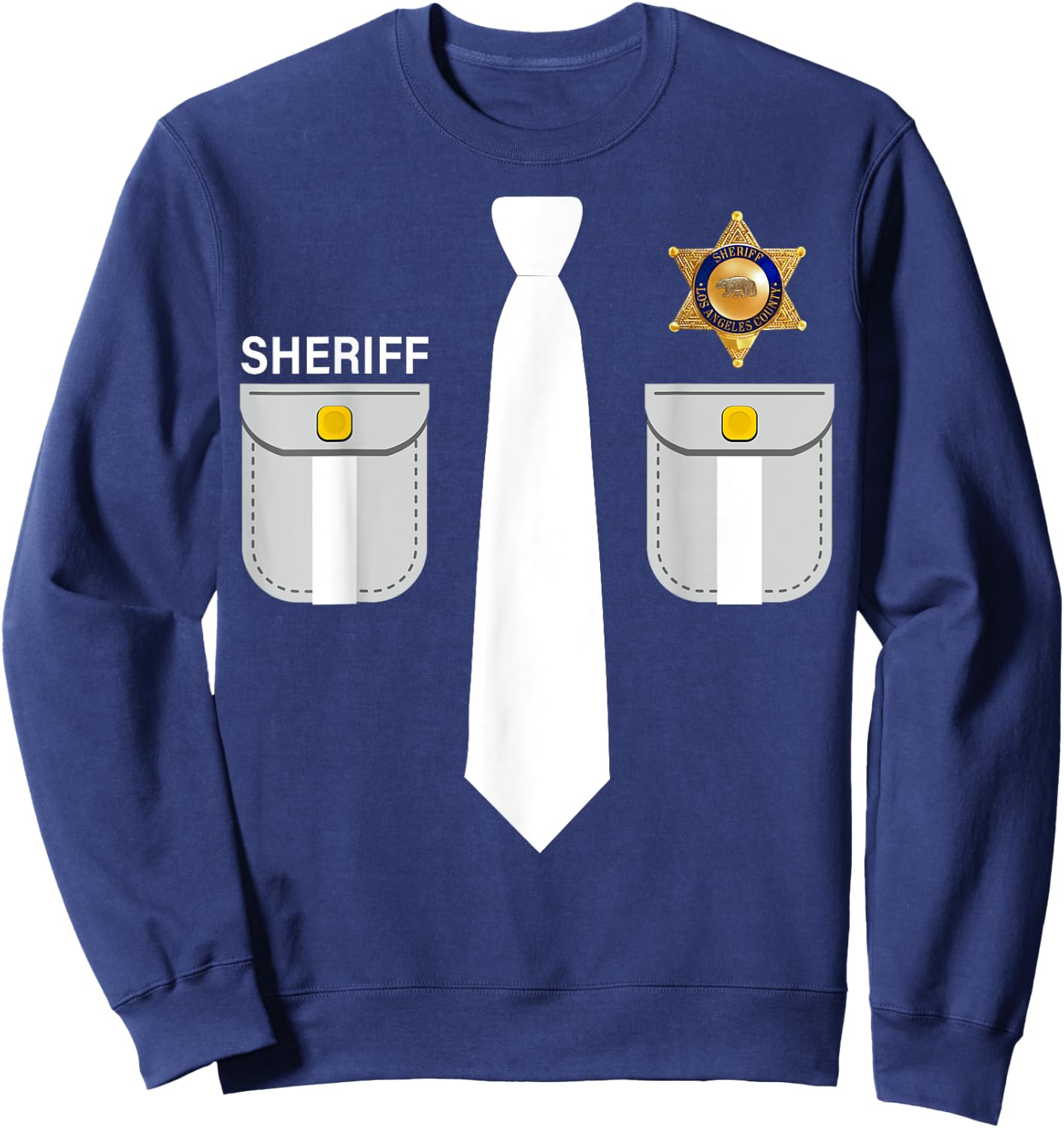 Sheriff Uniform Prison Guard Correctional Officer Costume Sweatshirt - Sweatshirt | Navy