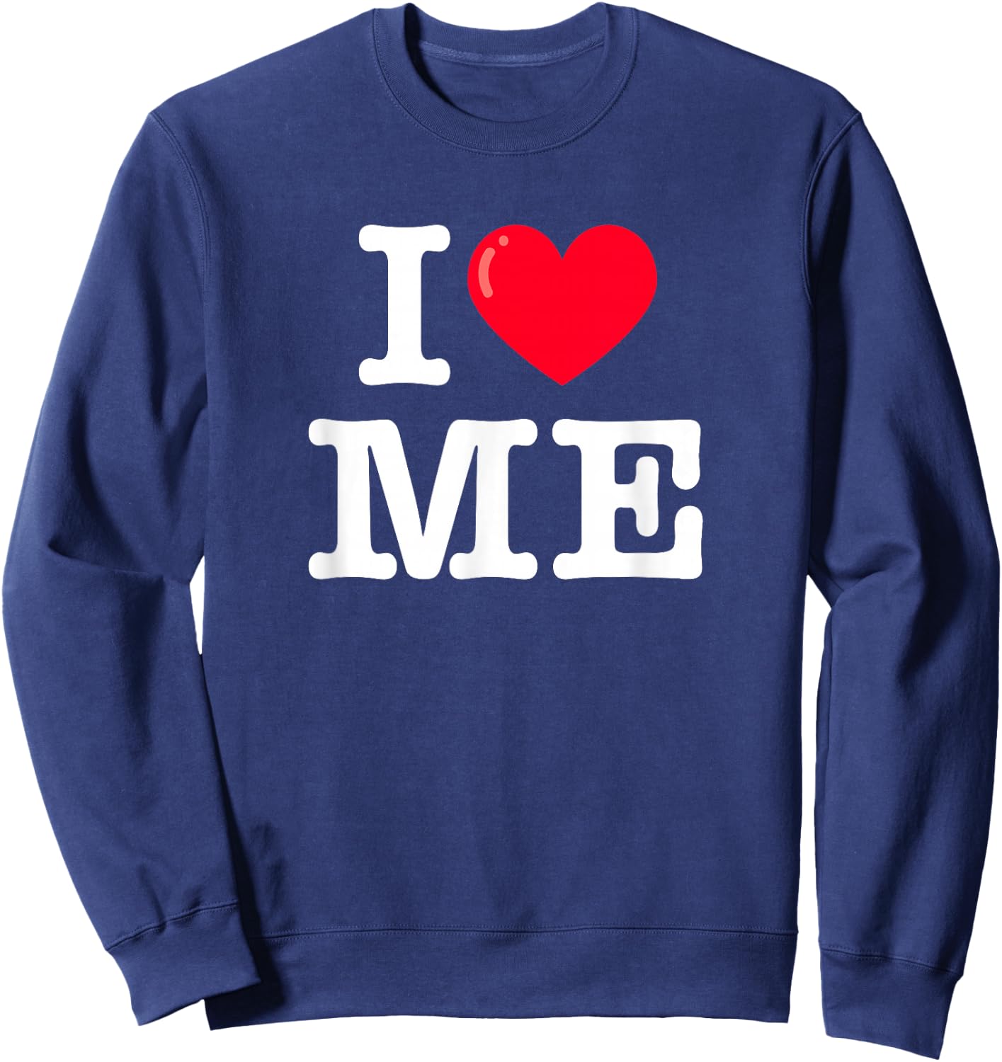 I Heart ME Classic Typewriter Font Sweatshirt - Sweatshirt | Navy