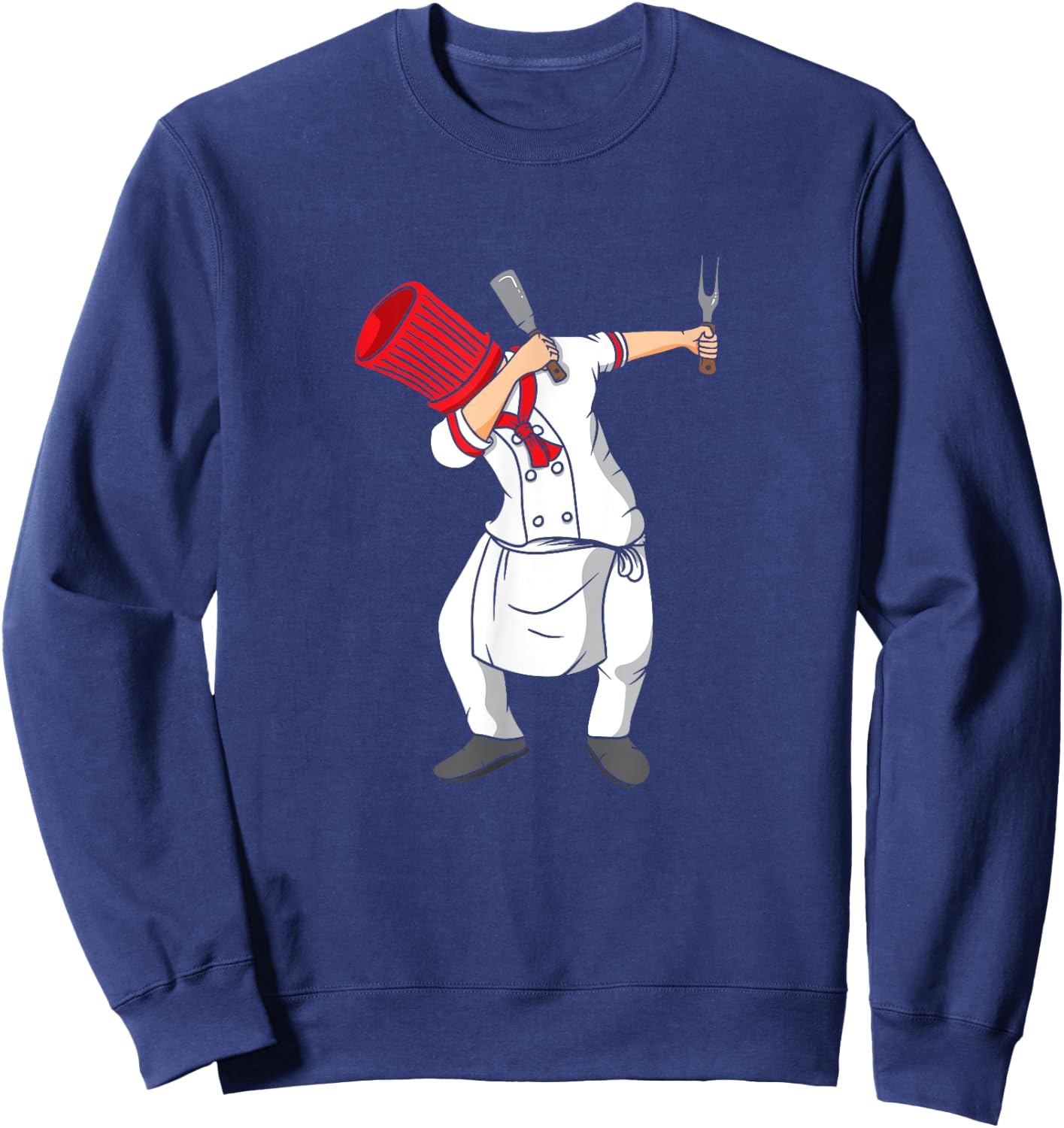 Dabbing Hibachi Chef Funny Sweatshirt - Sweatshirt | Navy
