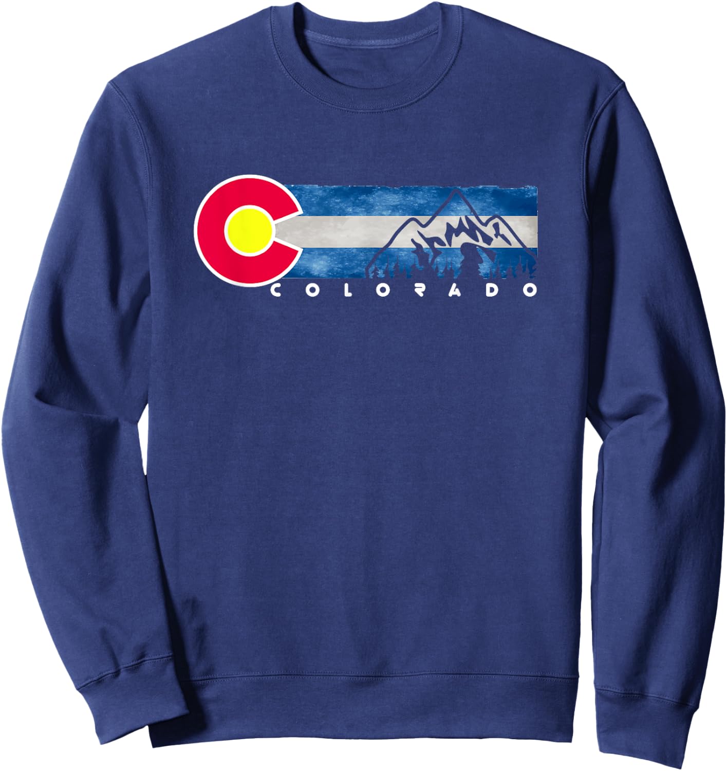 Rocky mountain State of Colorado Flag Sweatshirt - Sweatshirt | Navy