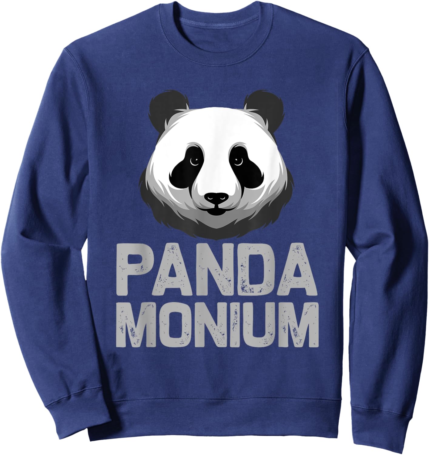 Cute Panda Monium | Funny Sarcastic Pun Pandemonium Sweatshirt - Sweatshirt | Navy