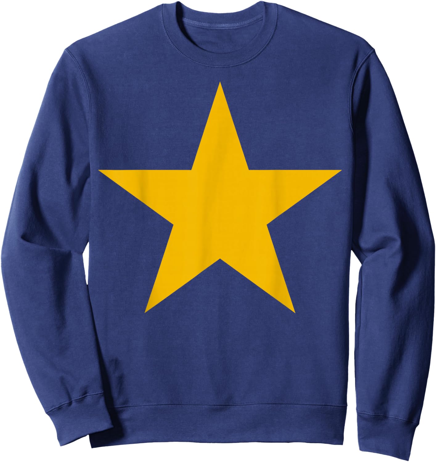 Mustard Yellow Star - Mustard Yellow Star Shirt Sweatshirt - Sweatshirt | Navy