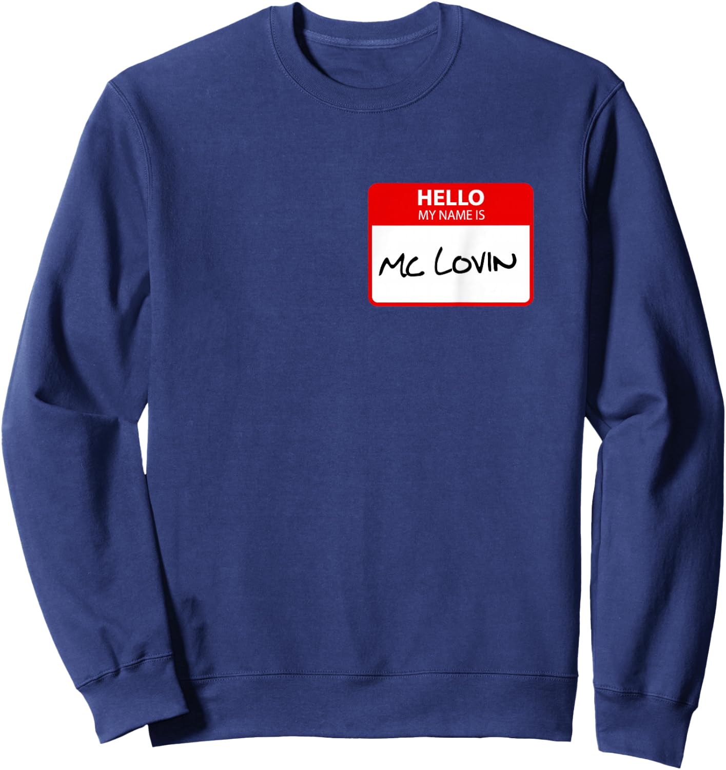 McLovin Name Tag Sweatshirt - Sweatshirt | Navy