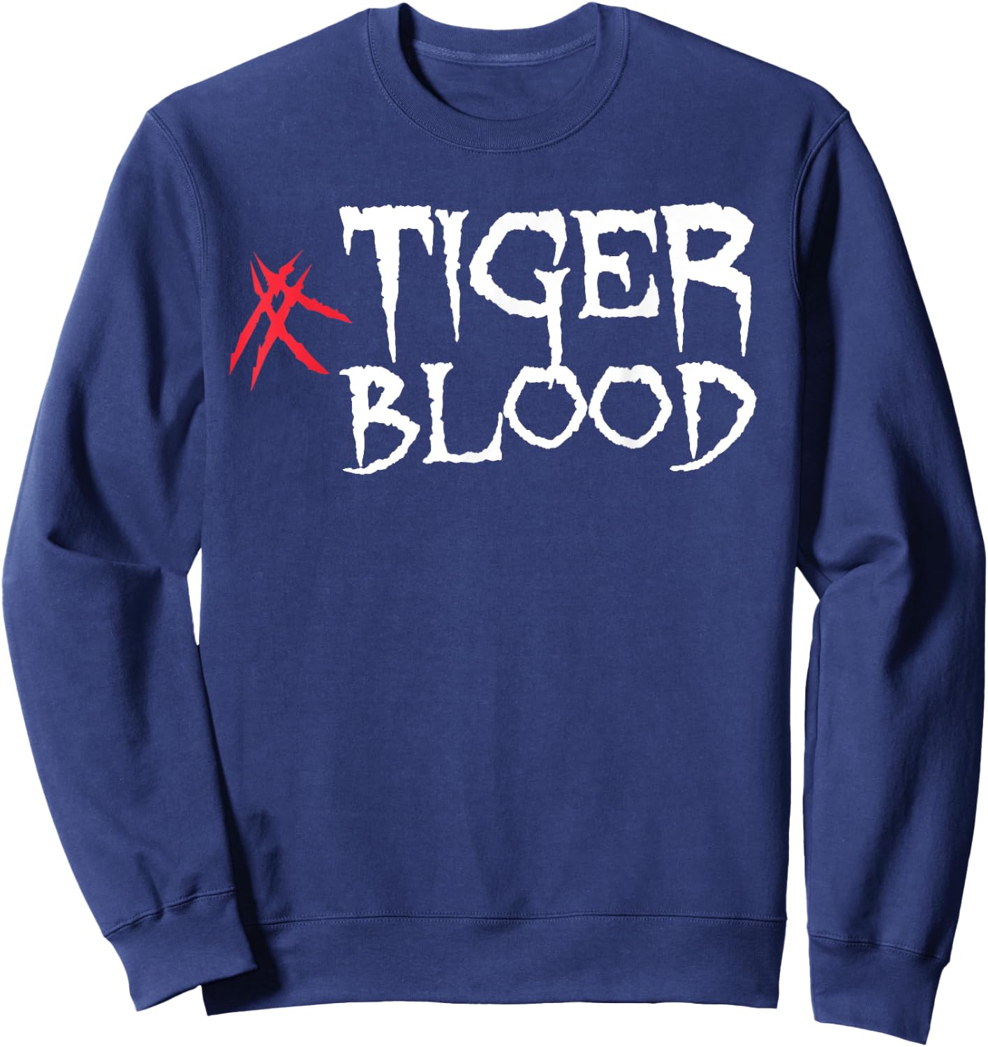Cool Tiger Blood Scars Tiger Lover Gift Sweatshirt - Sweatshirt | Navy