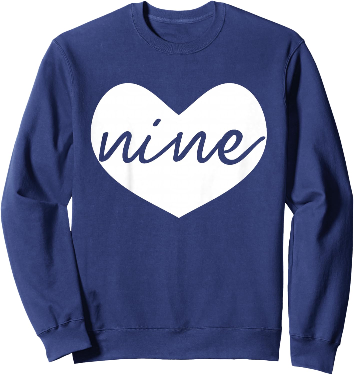 Ninth Birthday Girl Shirt, 9 Year Old Birthday Girl Outfit Sweatshirt - Sweatshirt | Navy