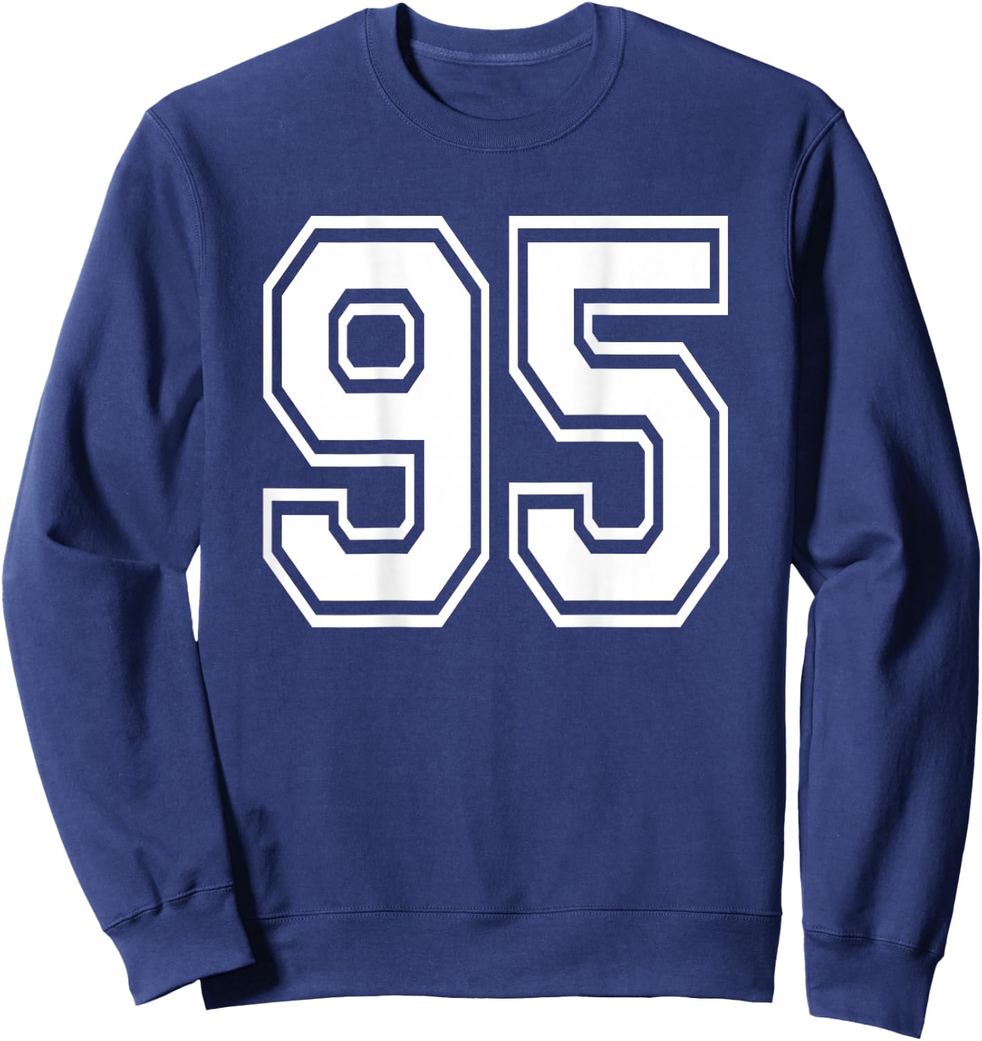 Number 95 Sports Player Number BACK Of Shirt Only Sweatshirt - Sweatshirt | Navy