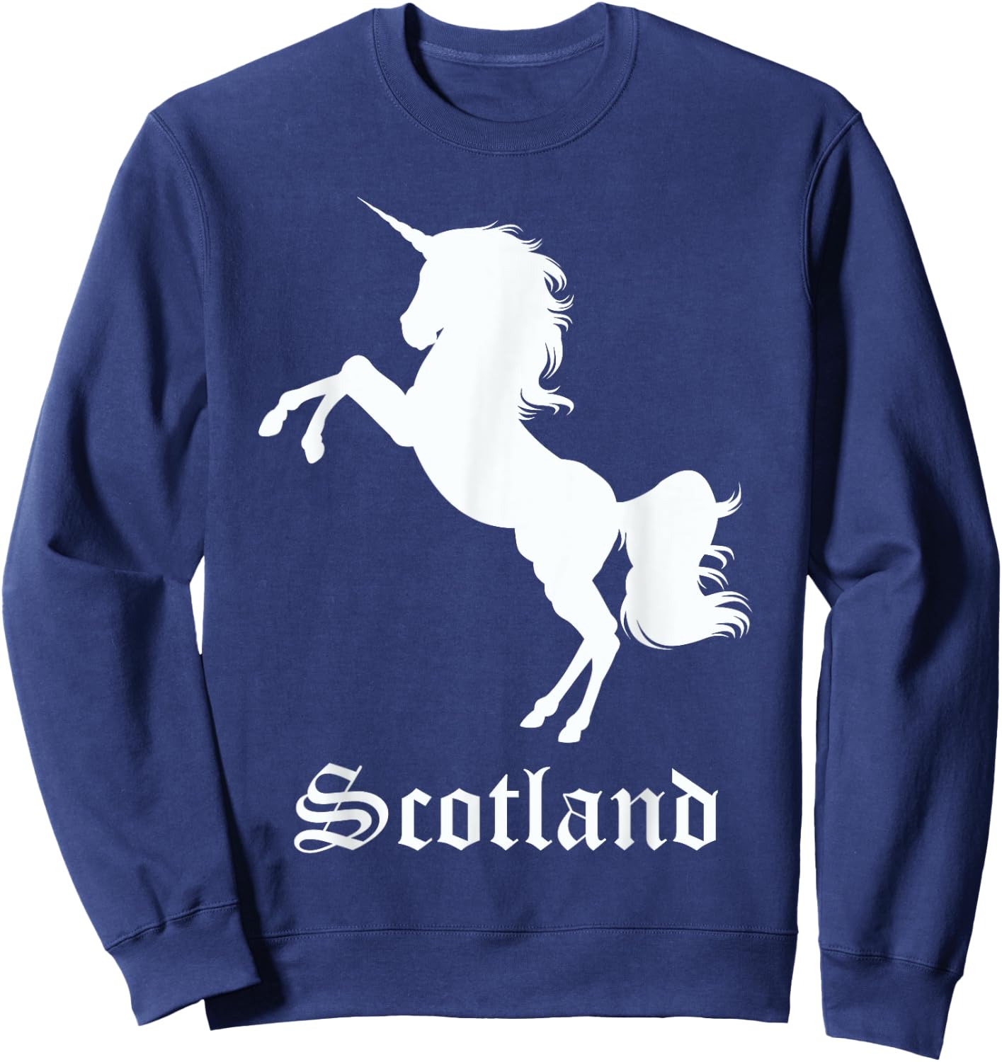 Scotland Unicorn Silhouette National Symbol Scottish Gifts Sweatshirt - Sweatshirt | Navy