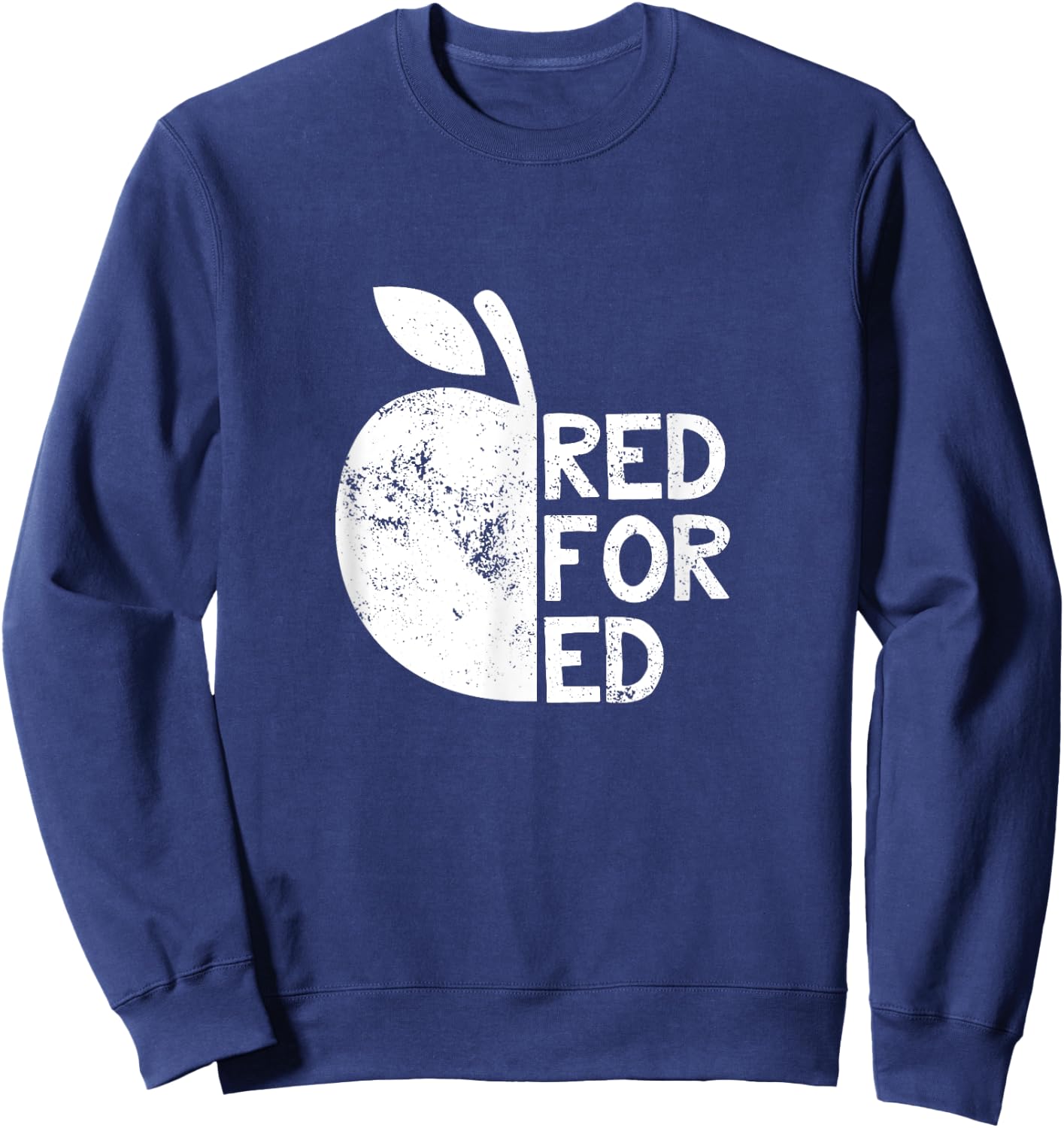 I Support Public Education Red For Ed Teacher Gift Men Women Girls Kids Sweatshirt - Sweatshirt | Navy