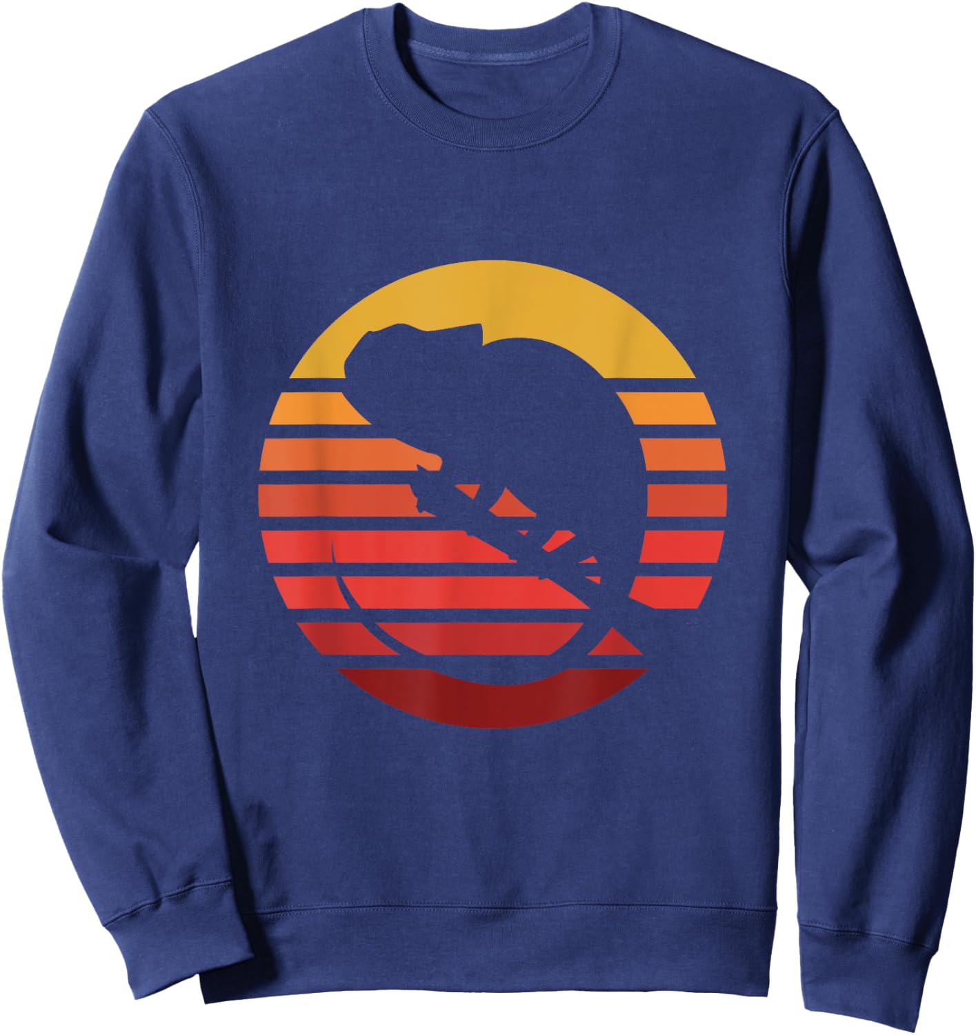 Vintage Chameleon Retro Eighties Old World Lizard Shirt Gift Sweatshirt - Sweatshirt | Navy